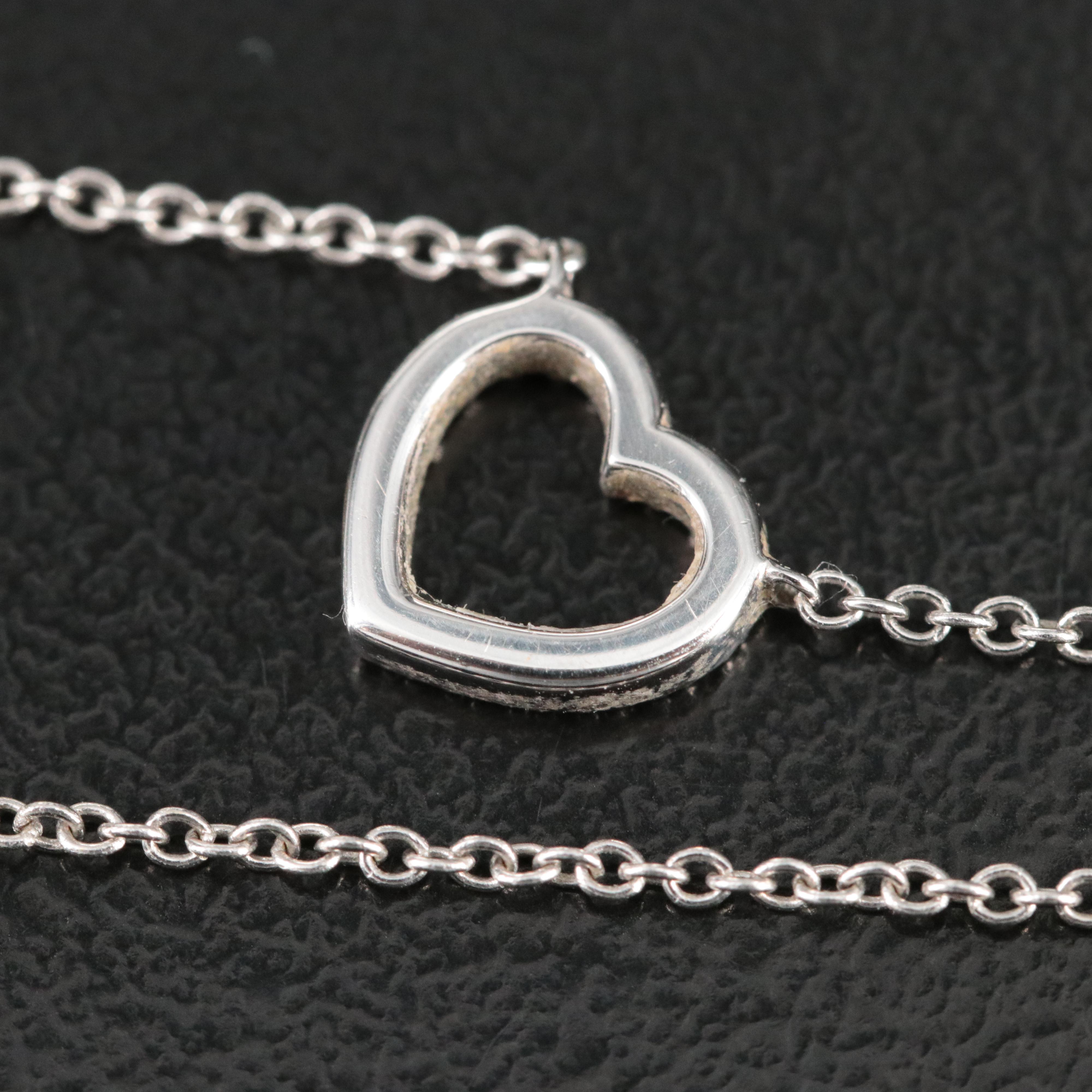 Tiffany & Co. 18K Diamond Heart Necklace