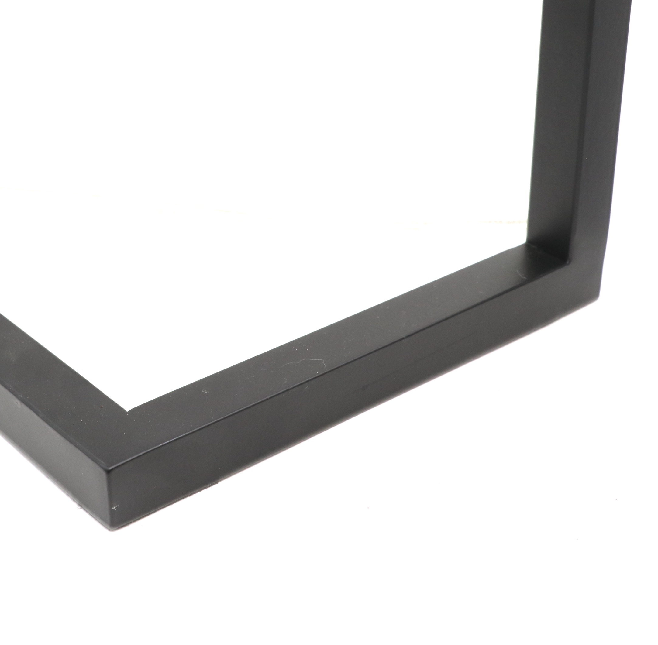 Angular Black Metal Table Lamps, Pair