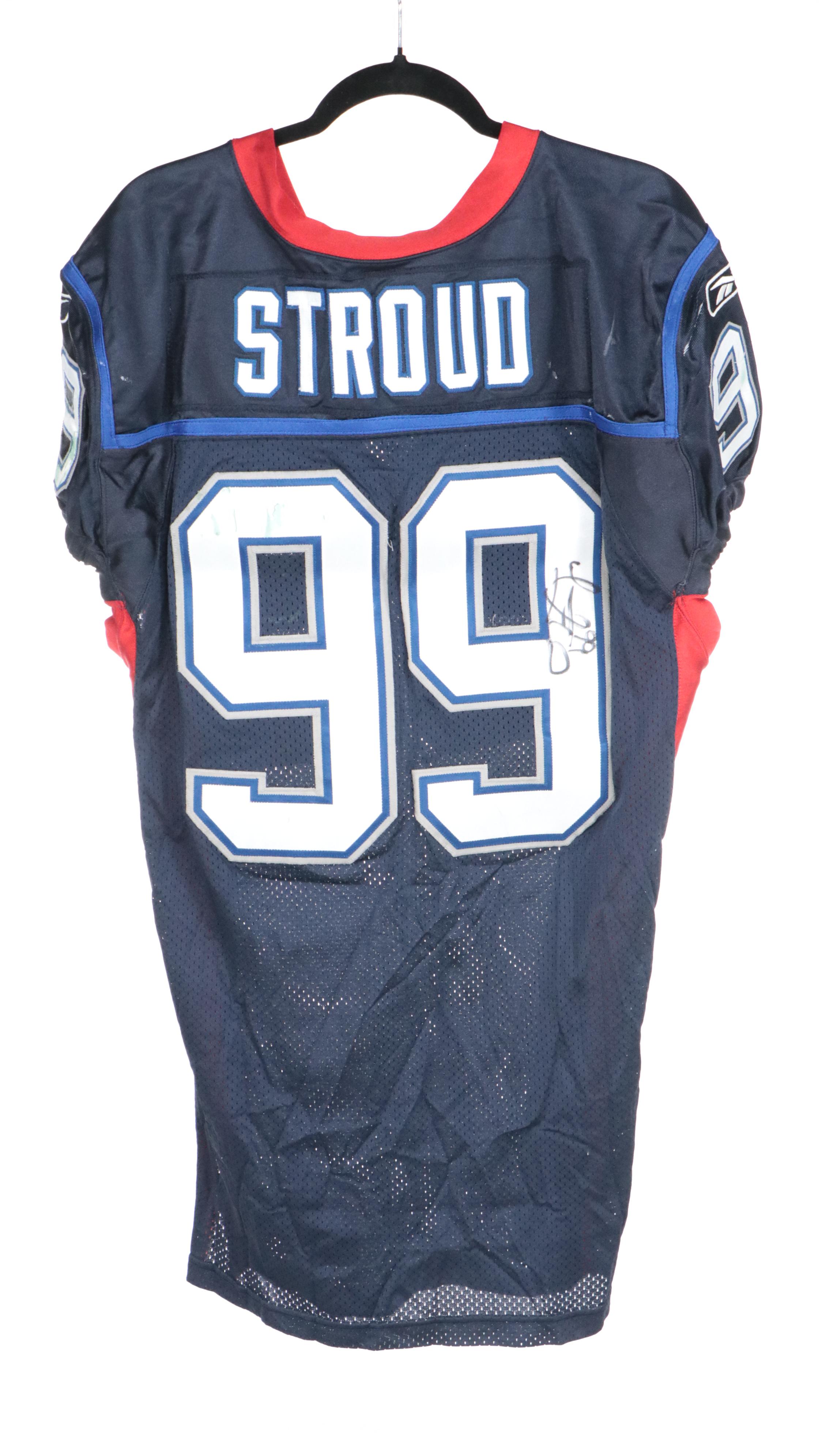 Marcus Stroud Game Worn and Signed Buffalo Bills Reebok Football Jersey