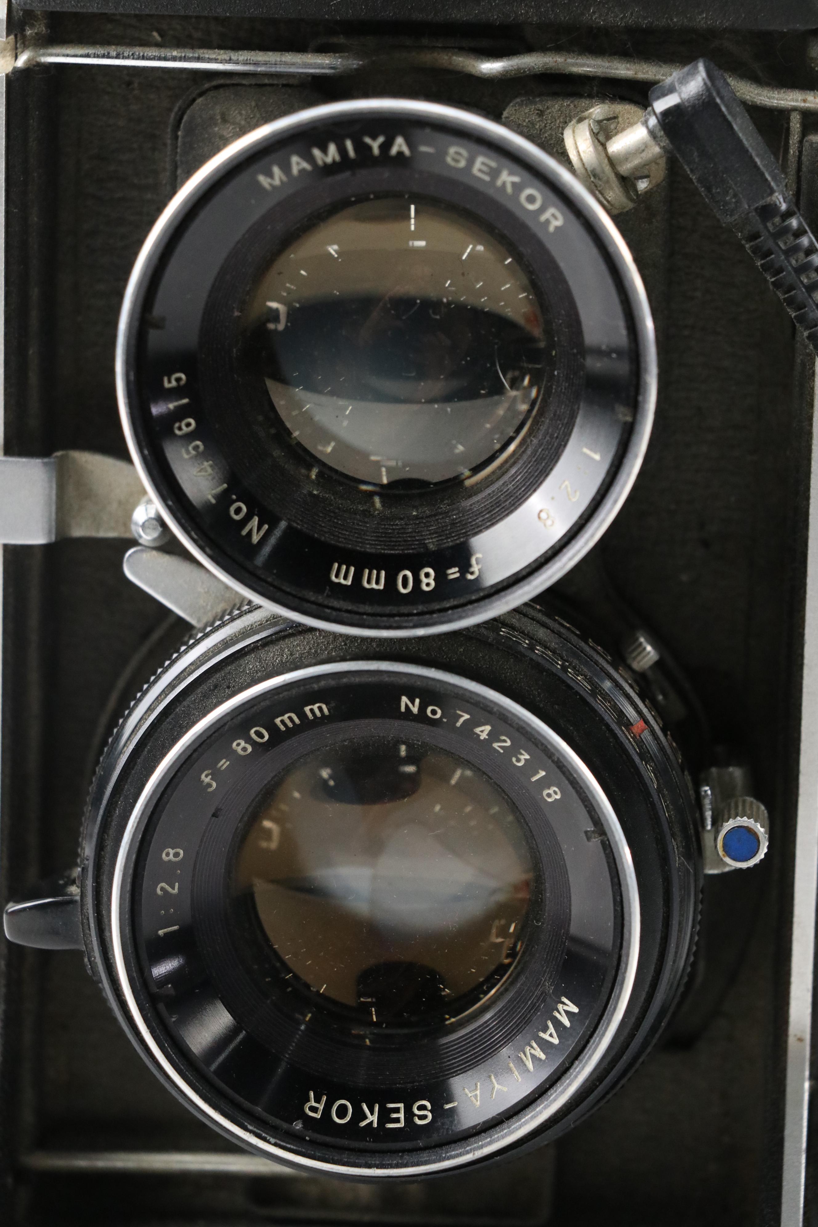 Mamiya C330 Twin Lens Camera with Sunpak Auto611 Thyristor Flash and More