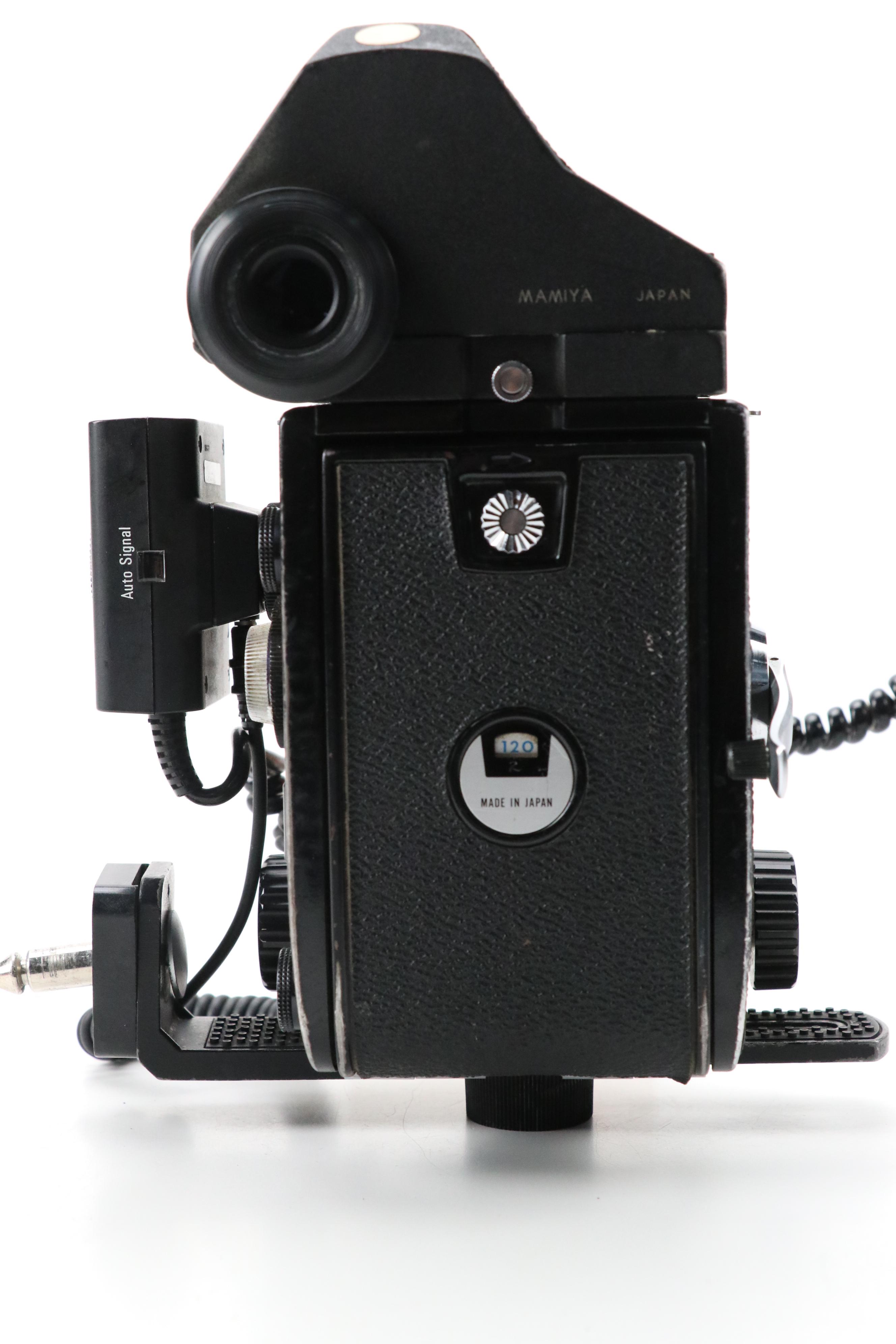 Mamiya C330 Twin Lens Camera with Sunpak Auto611 Thyristor Flash and More