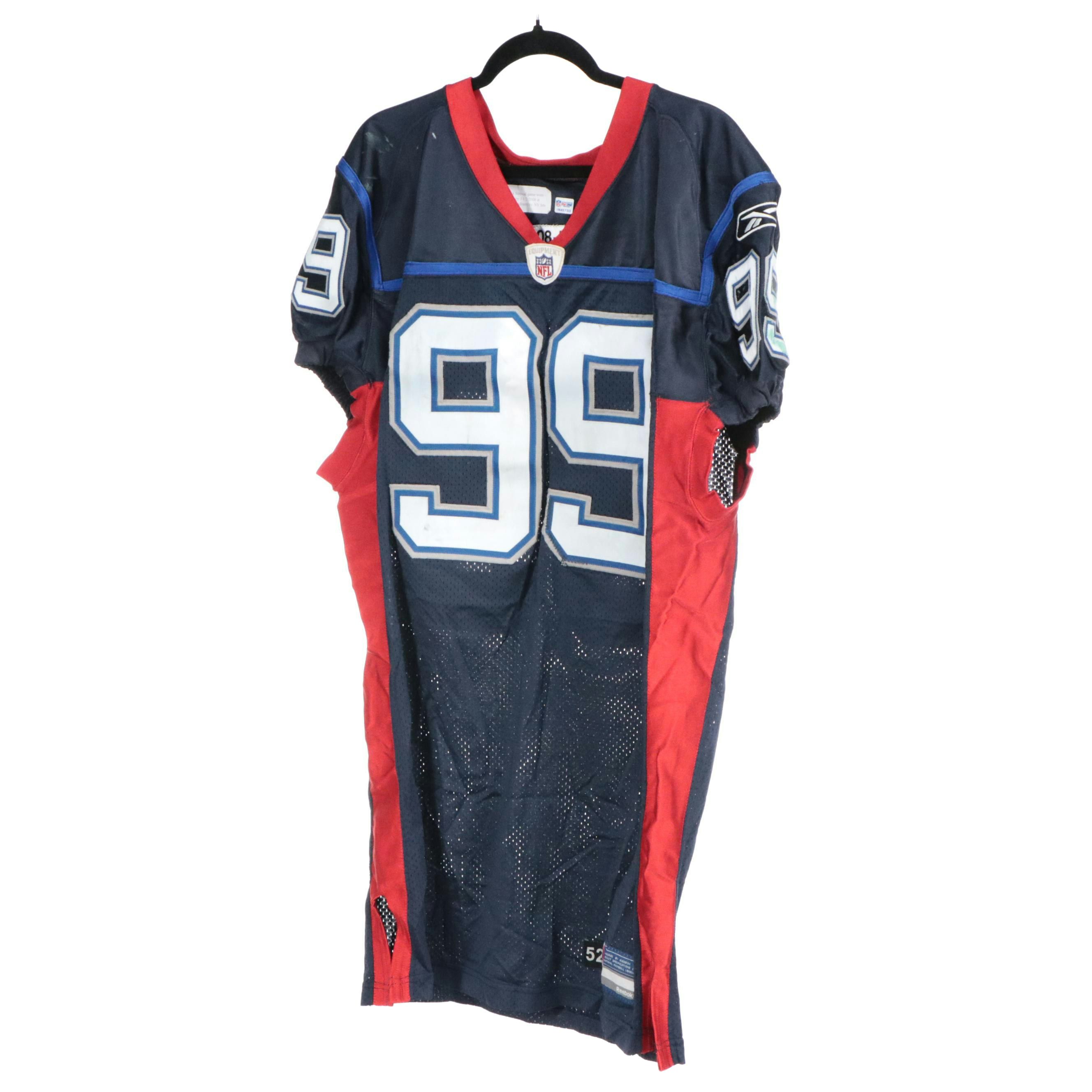Marcus Stroud Game Worn and Signed Buffalo Bills Reebok Football Jersey