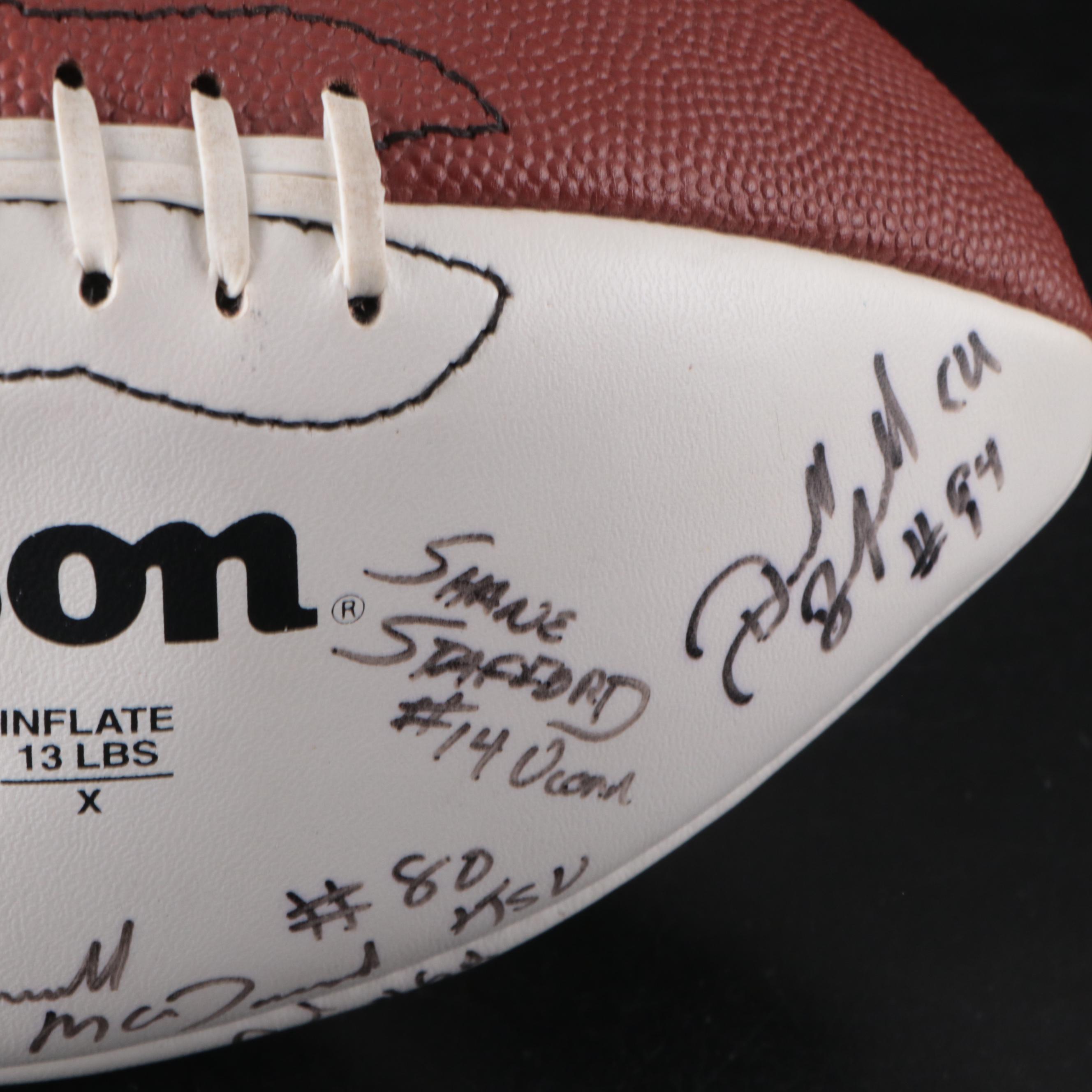 1999 NFL Draft Class Signed Wilson Football Featuring Champ Bailey and More