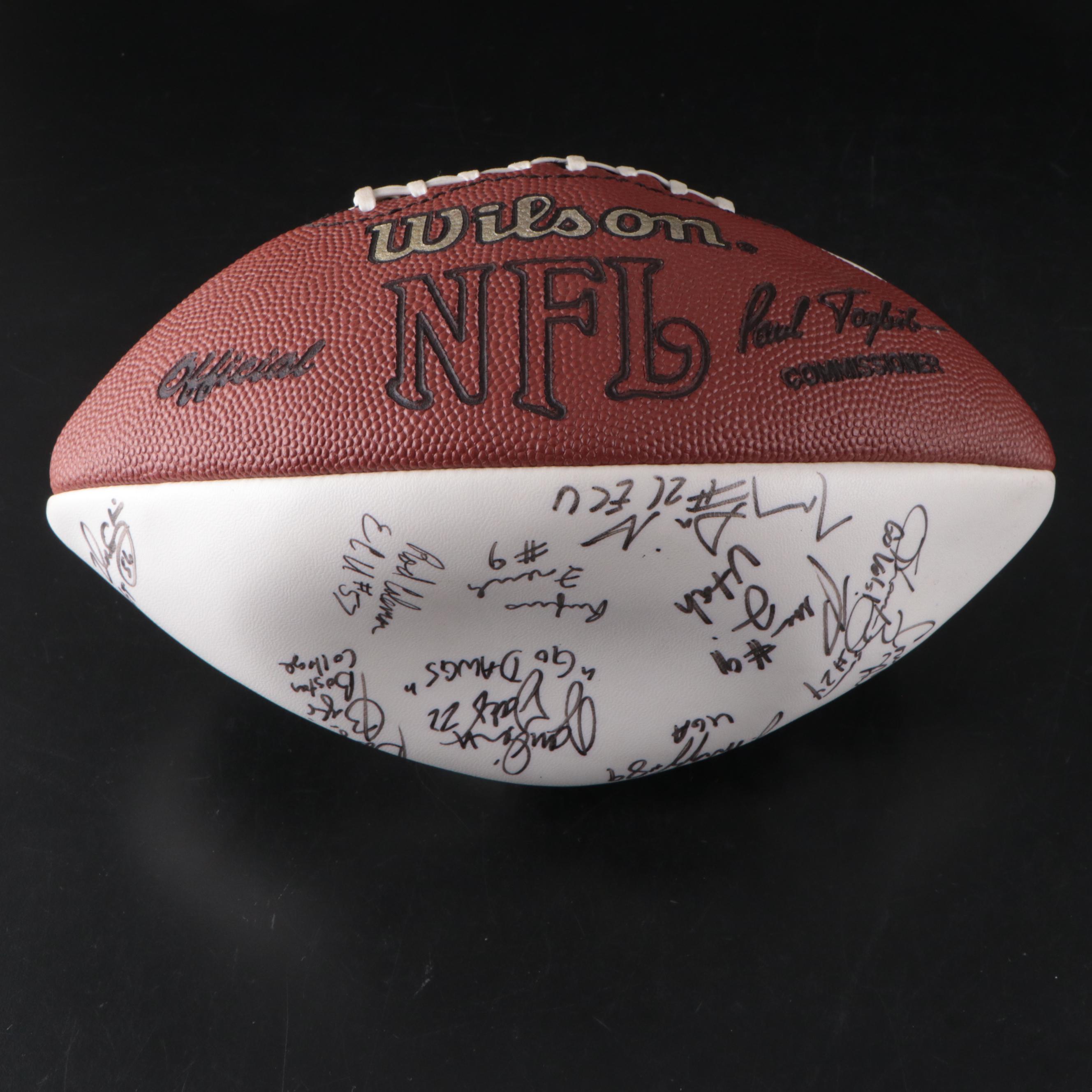 1999 NFL Draft Class Signed Wilson Football Featuring Champ Bailey and More