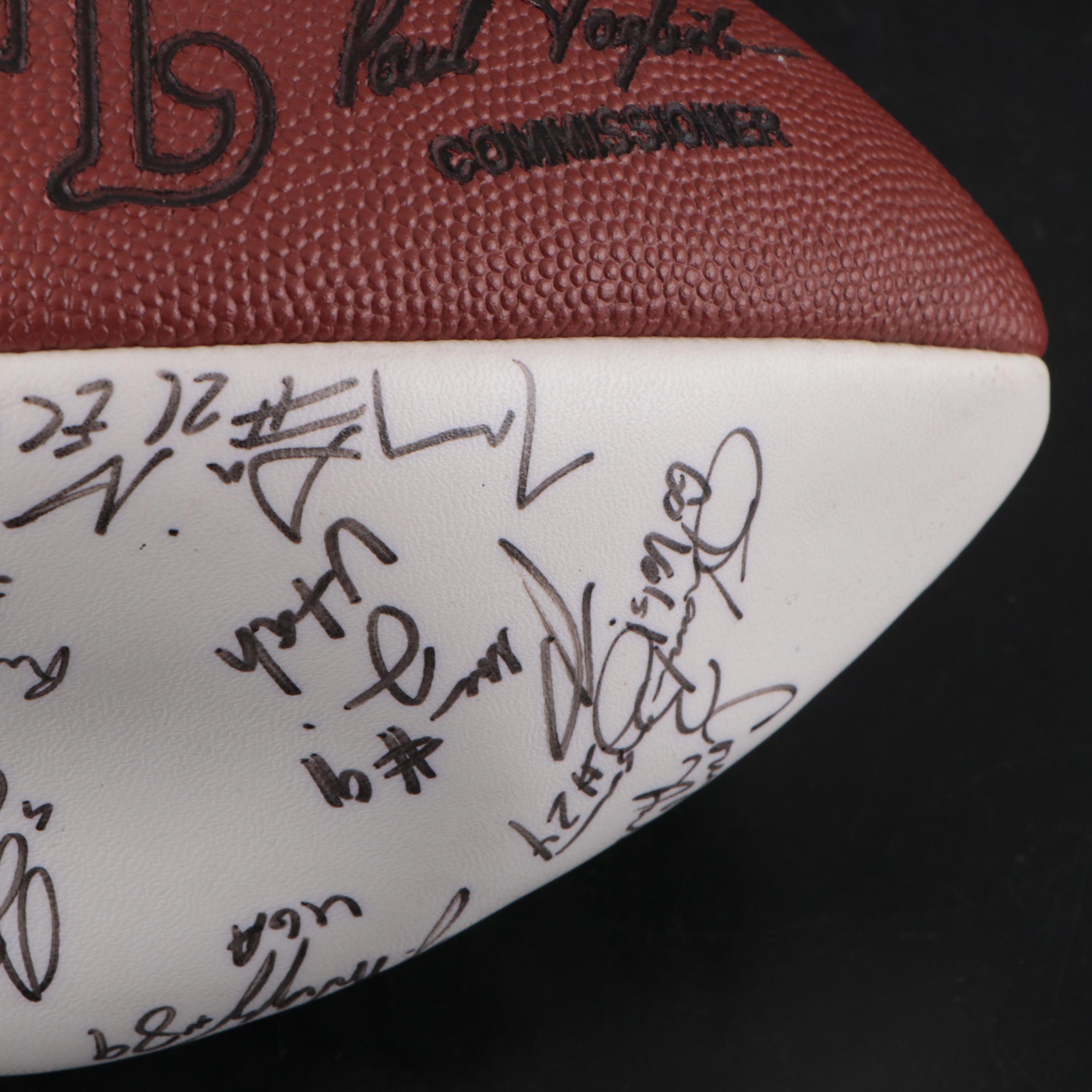 1999 NFL Draft Class Signed Wilson Football Featuring Champ Bailey and More