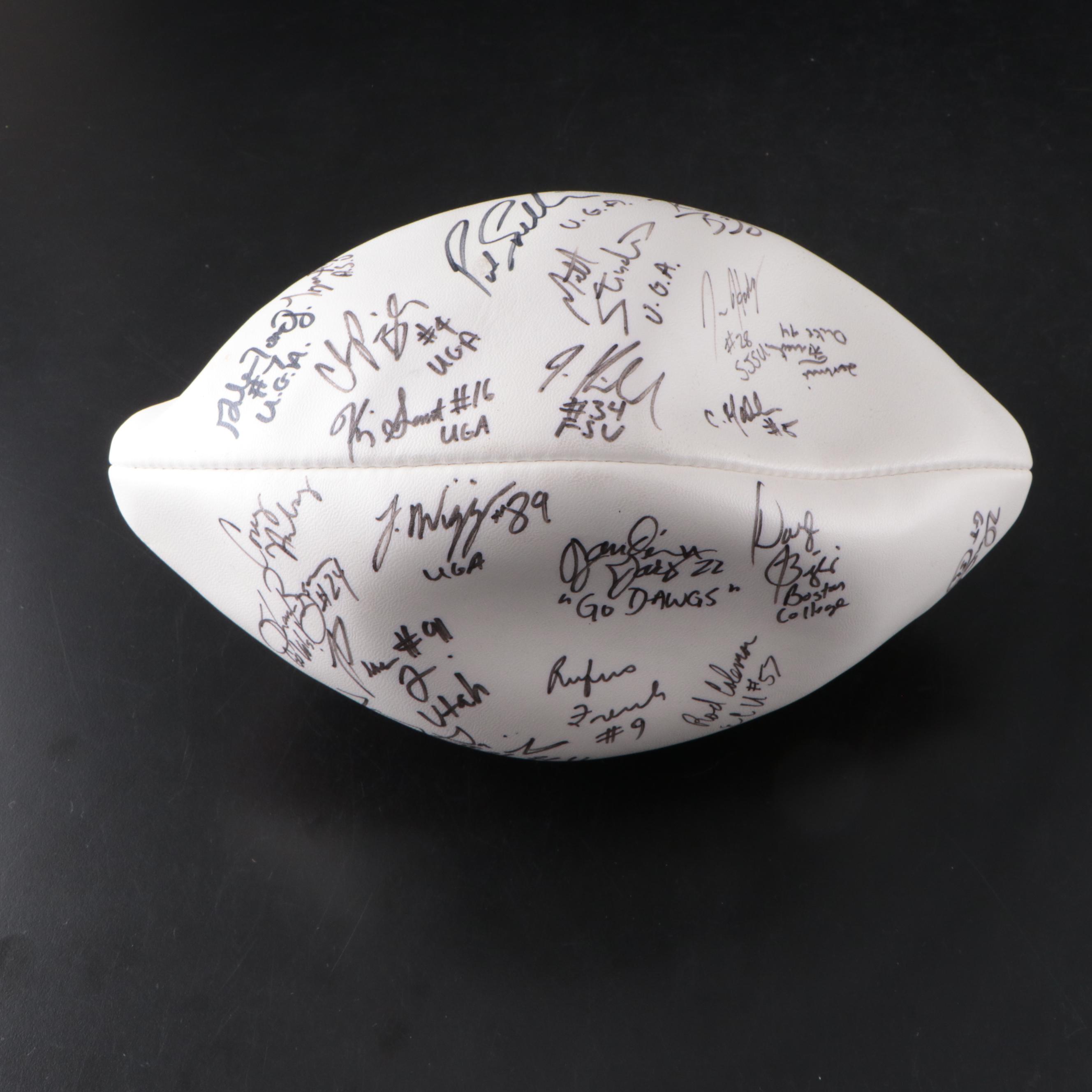 1999 NFL Draft Class Signed Wilson Football Featuring Champ Bailey and More