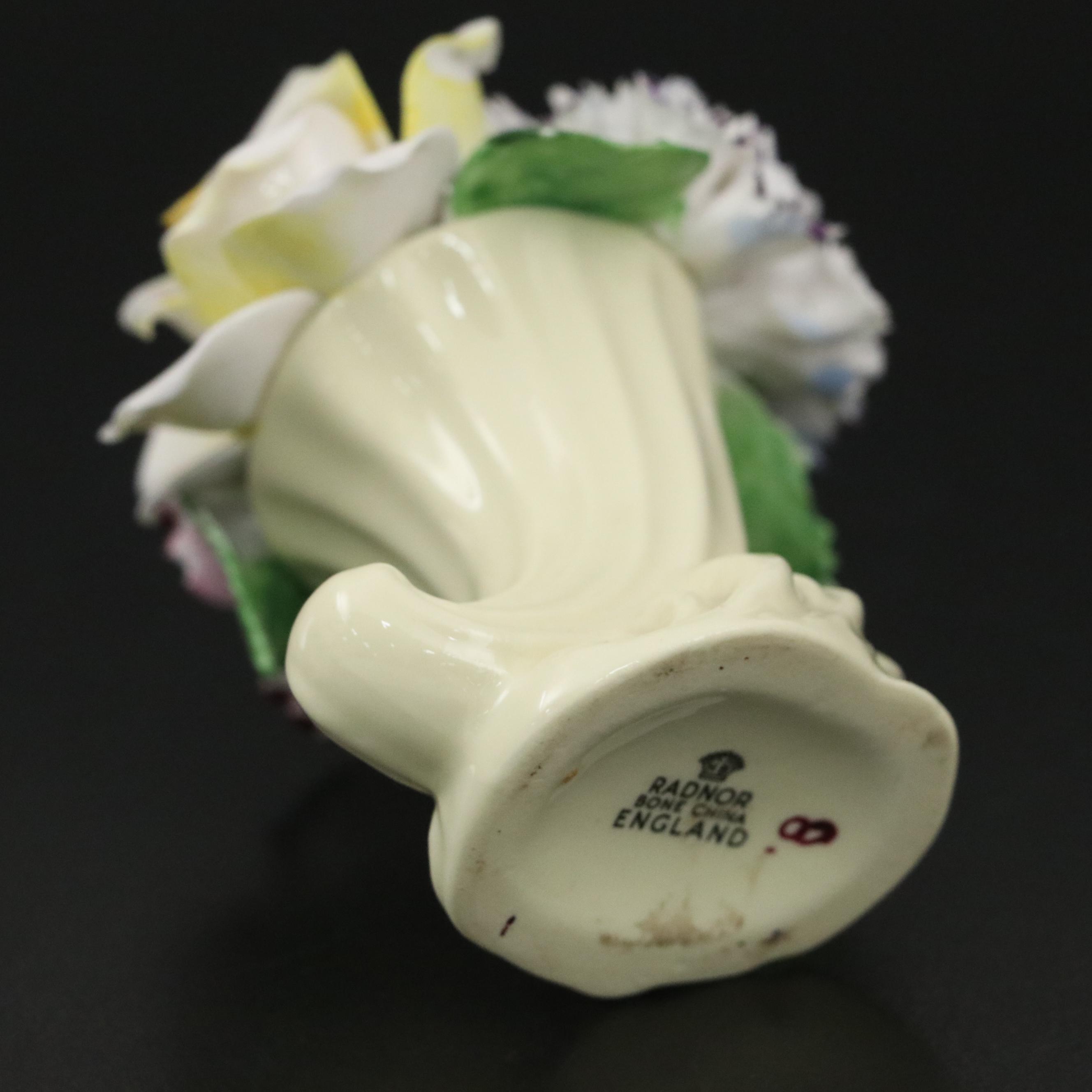 Radnor Bone China Flower Bouquet with Other Teacups and Saucers