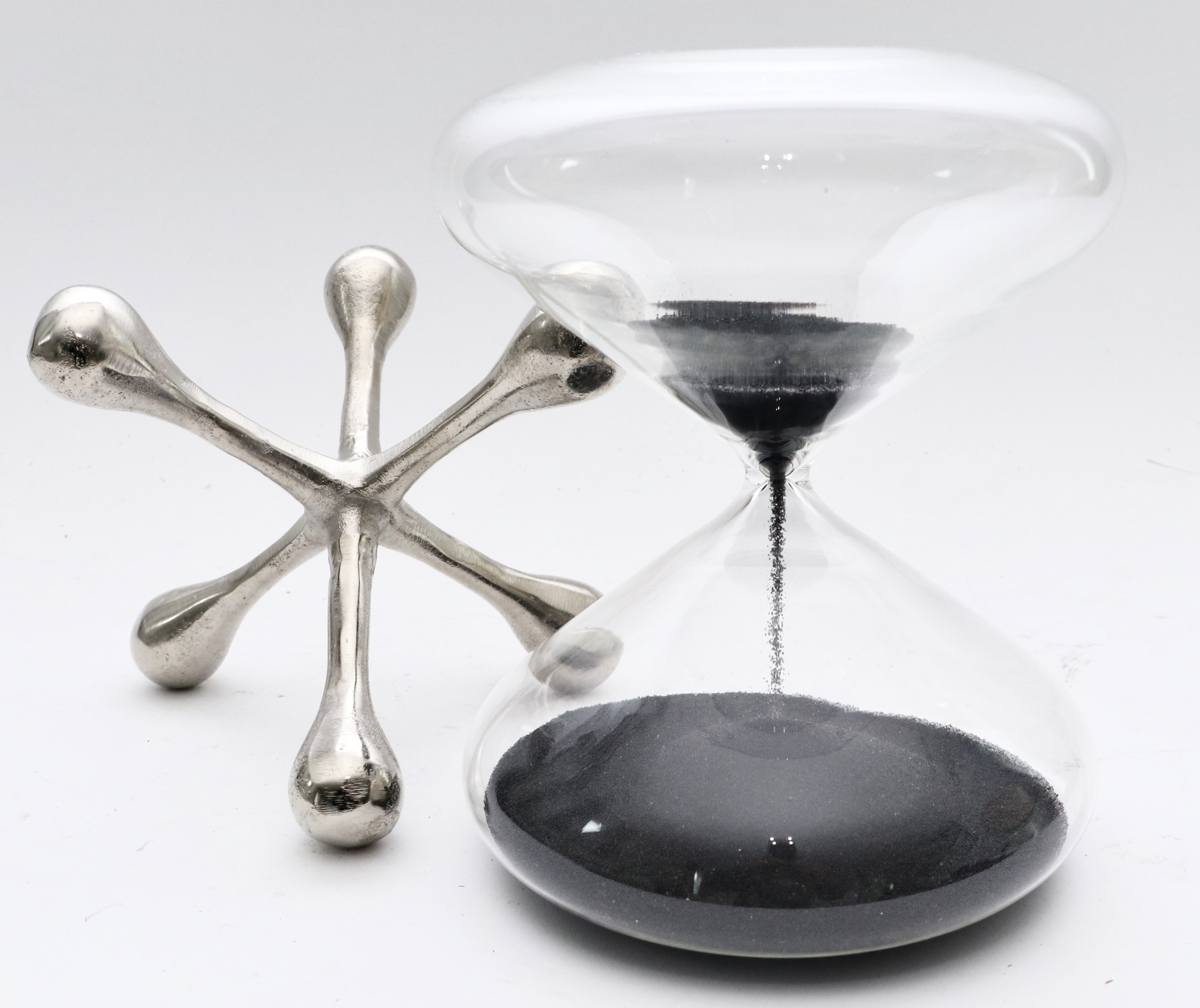 Tessellated Shell Box, Glass Sand Timer, Frames and Other Room Décor