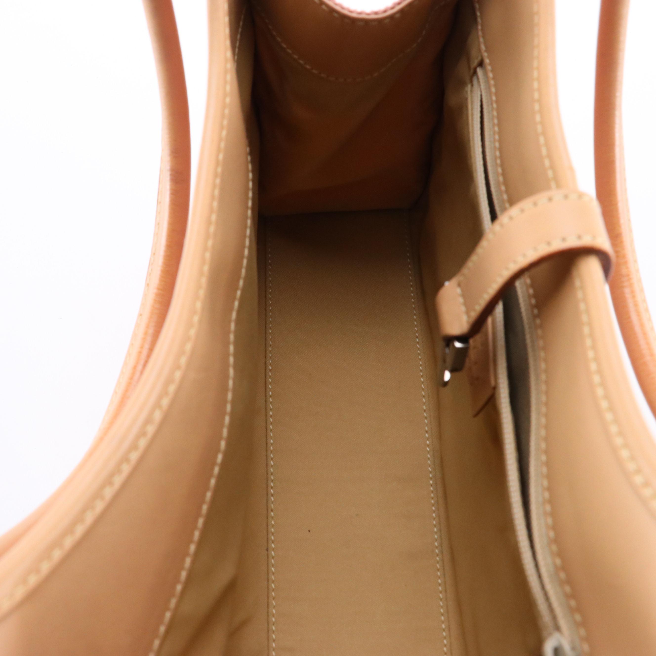 Gucci Bardot Handbag in Pink GG Canvas and Beige Leather