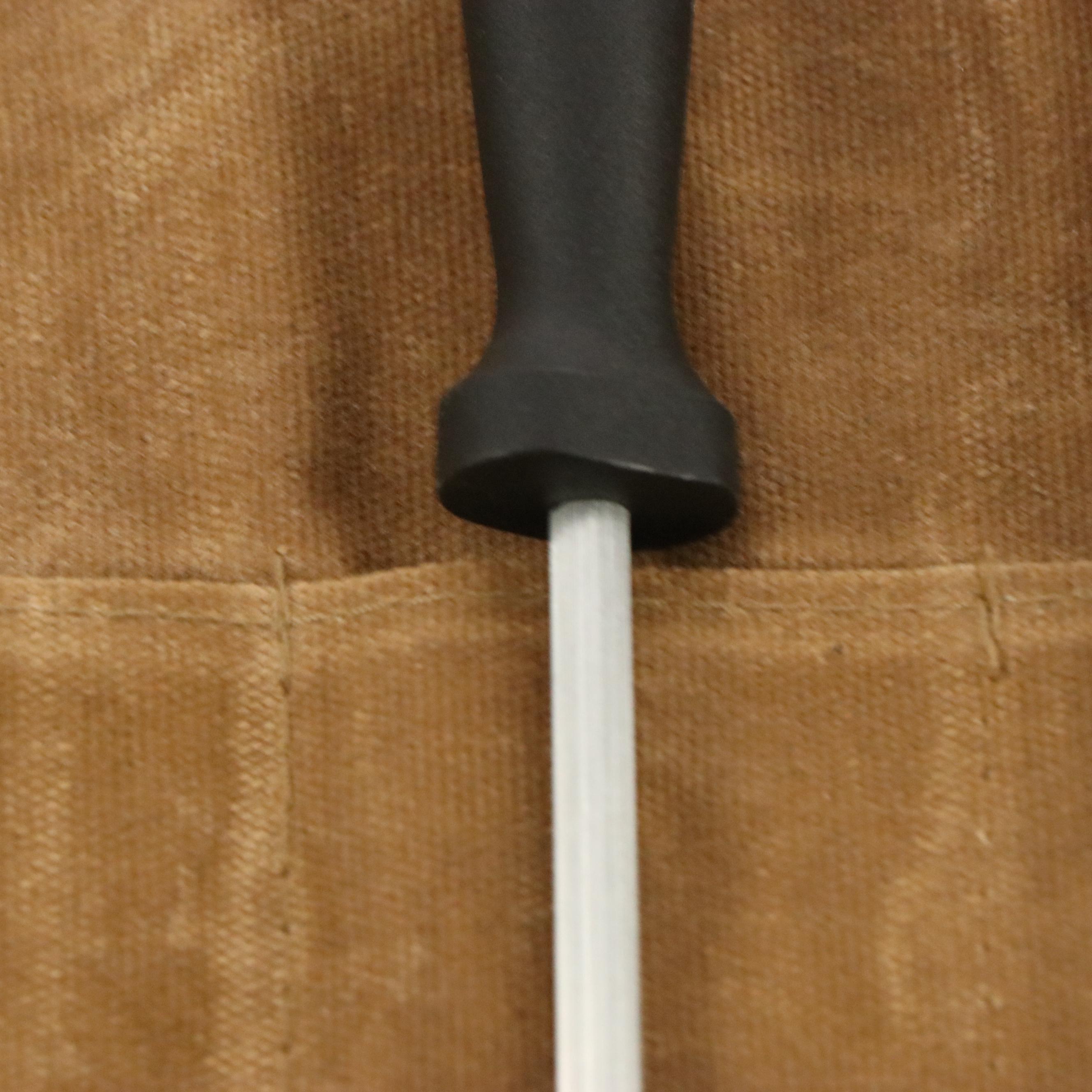 Japanese Style Etched Stainless Steel Chef's Knife Set in Canvas Roll