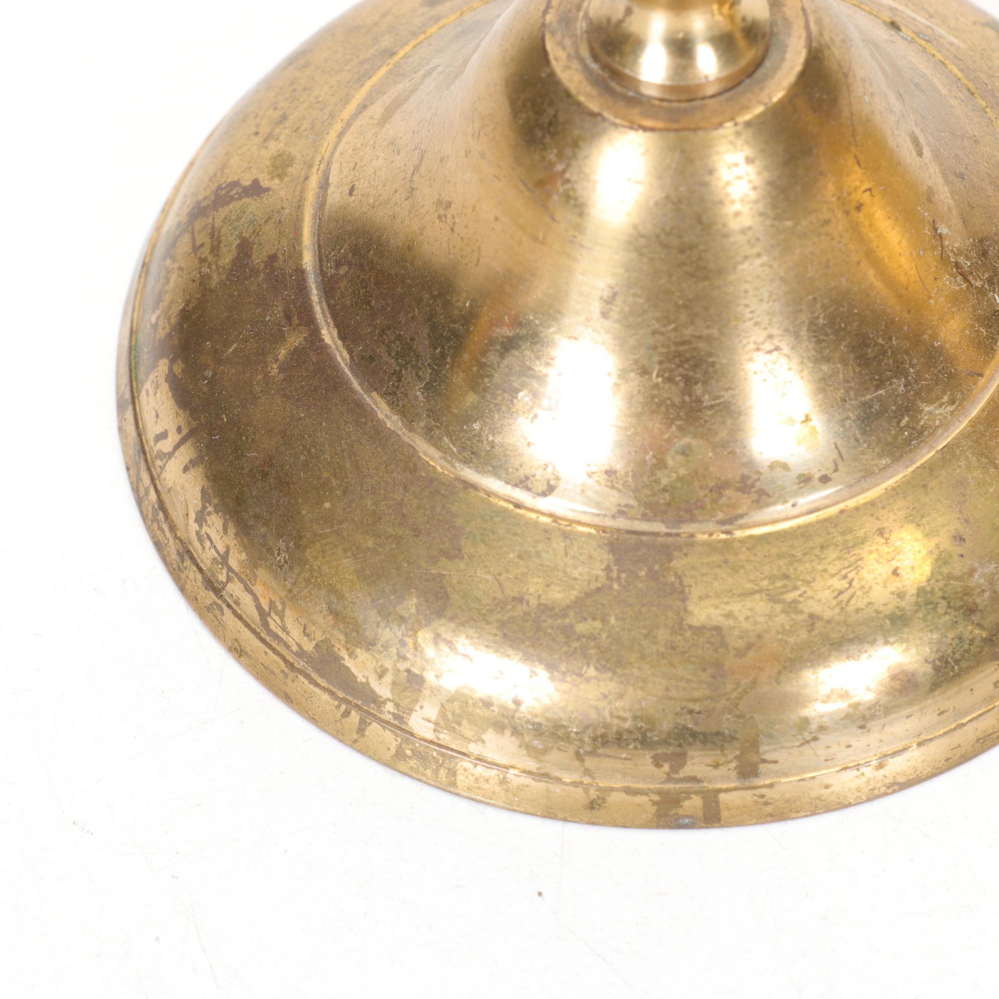 Polished Brass Corkscrew Candle Holders