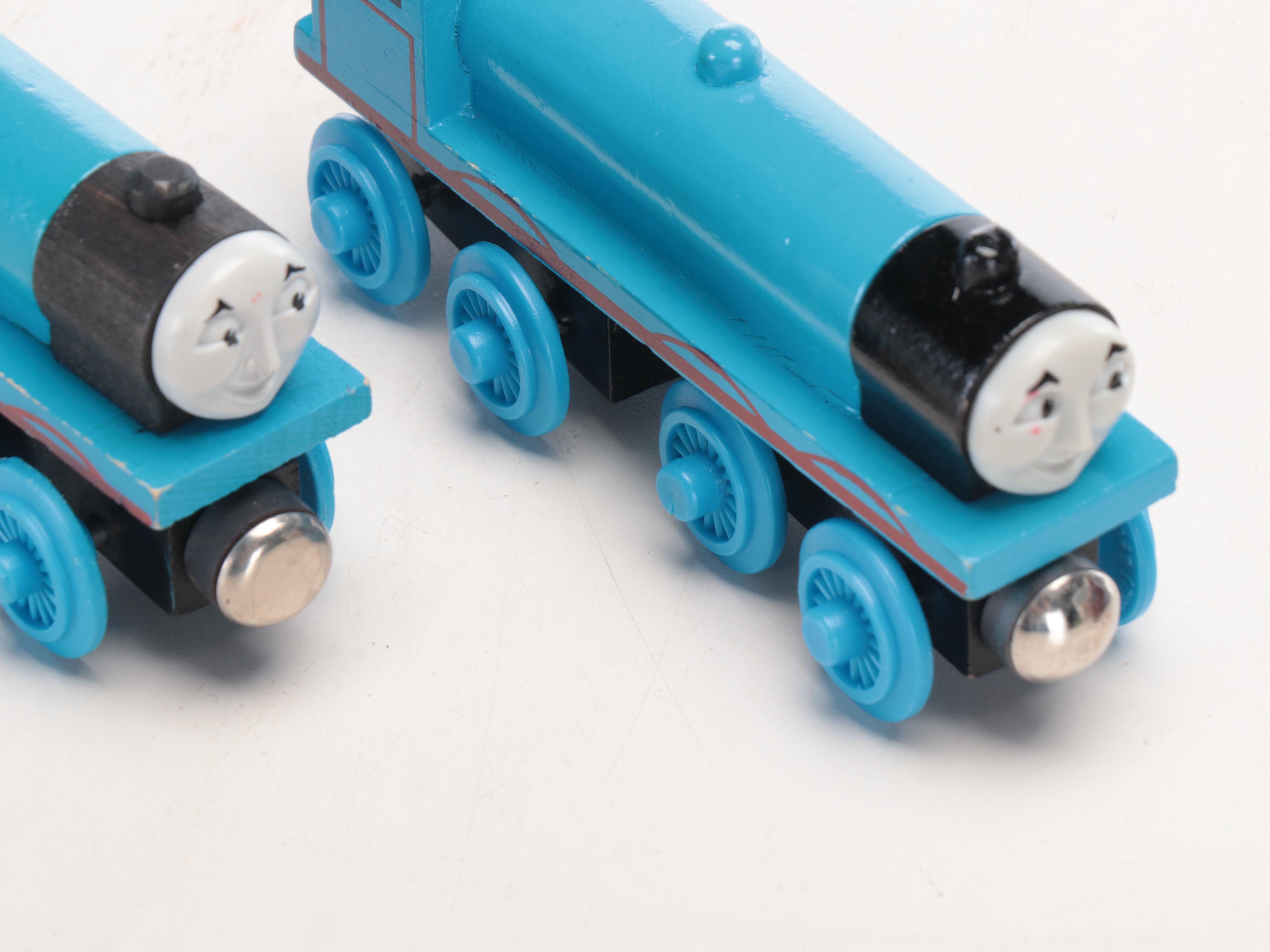 Brio Thomas the Tank Engine and More Wood Train Toys, Track in Storage Tub