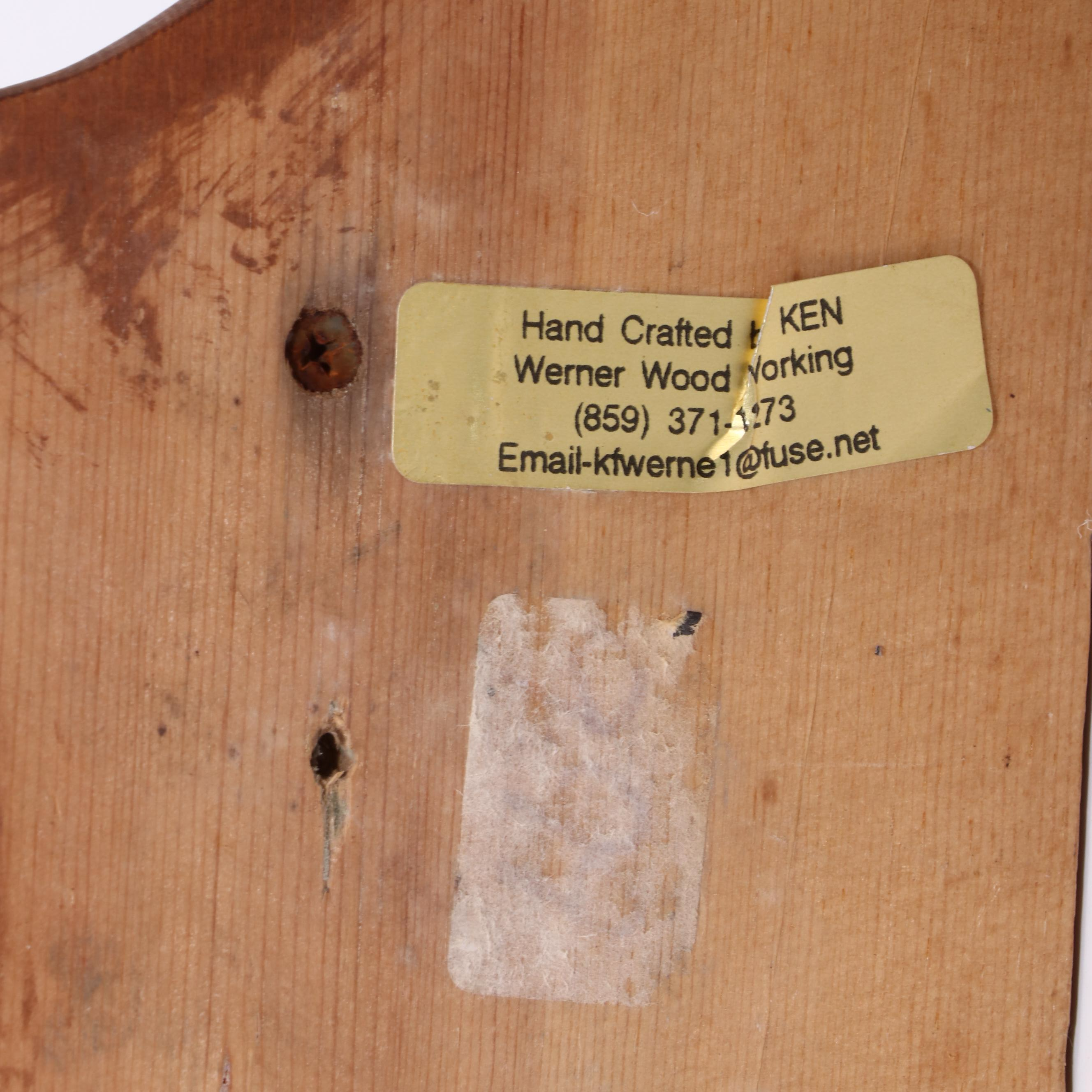 Ken Werner Wood Working Federal Style Pine Graduated Corner Hanging Shelf