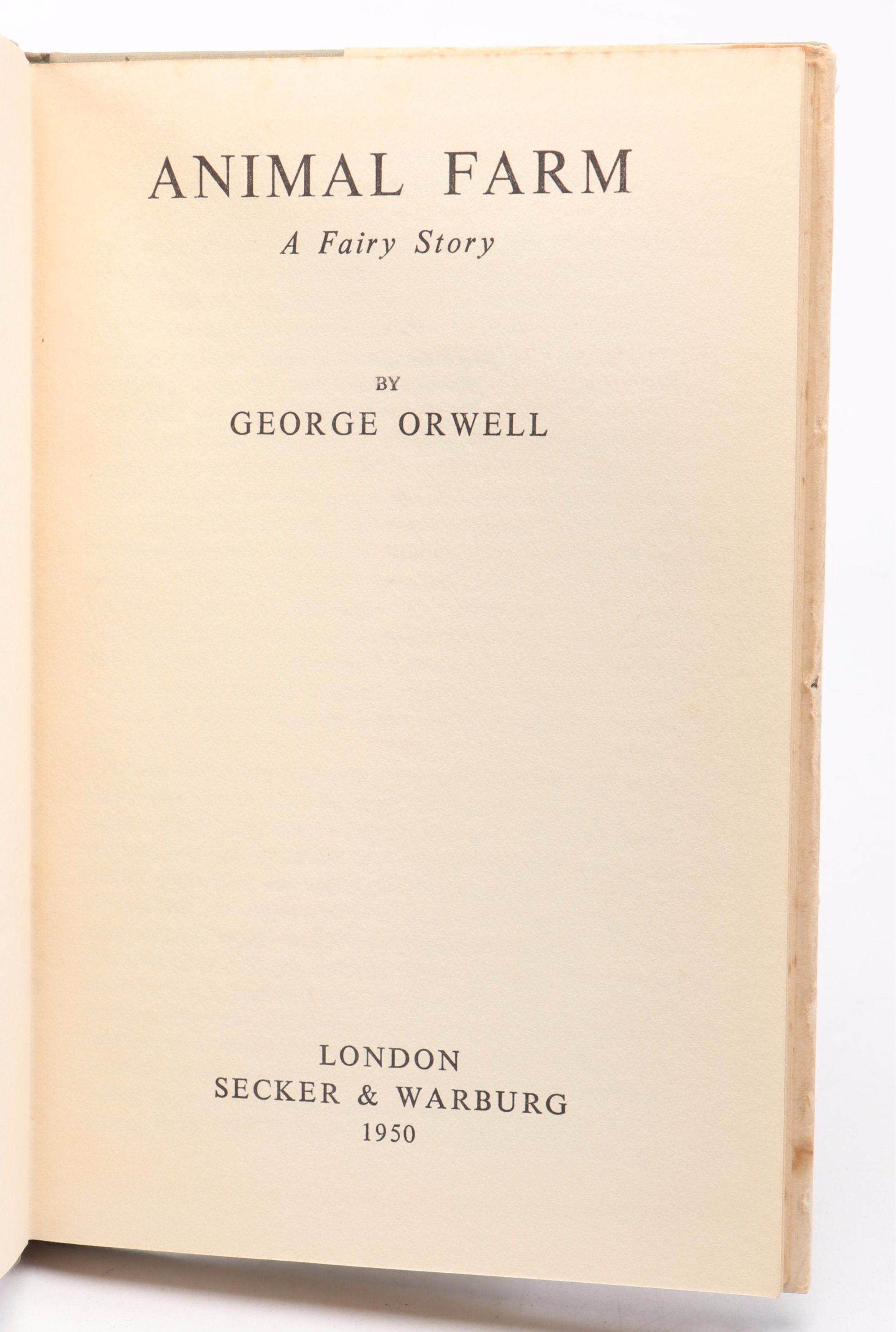 Cheap Edition "Animal Farm" by George Orwell, 1950