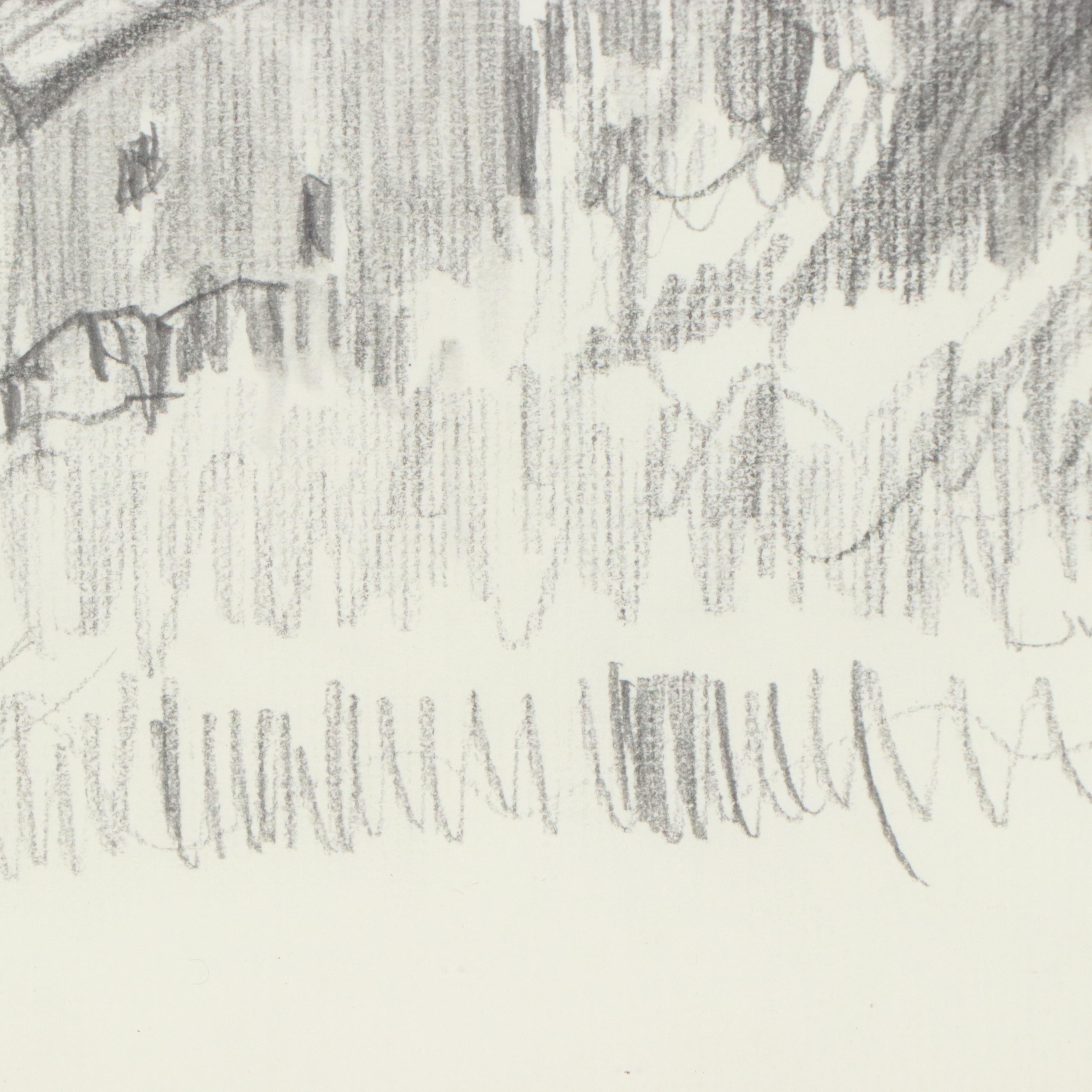 Graphite Landscape Drawing, 21st Century