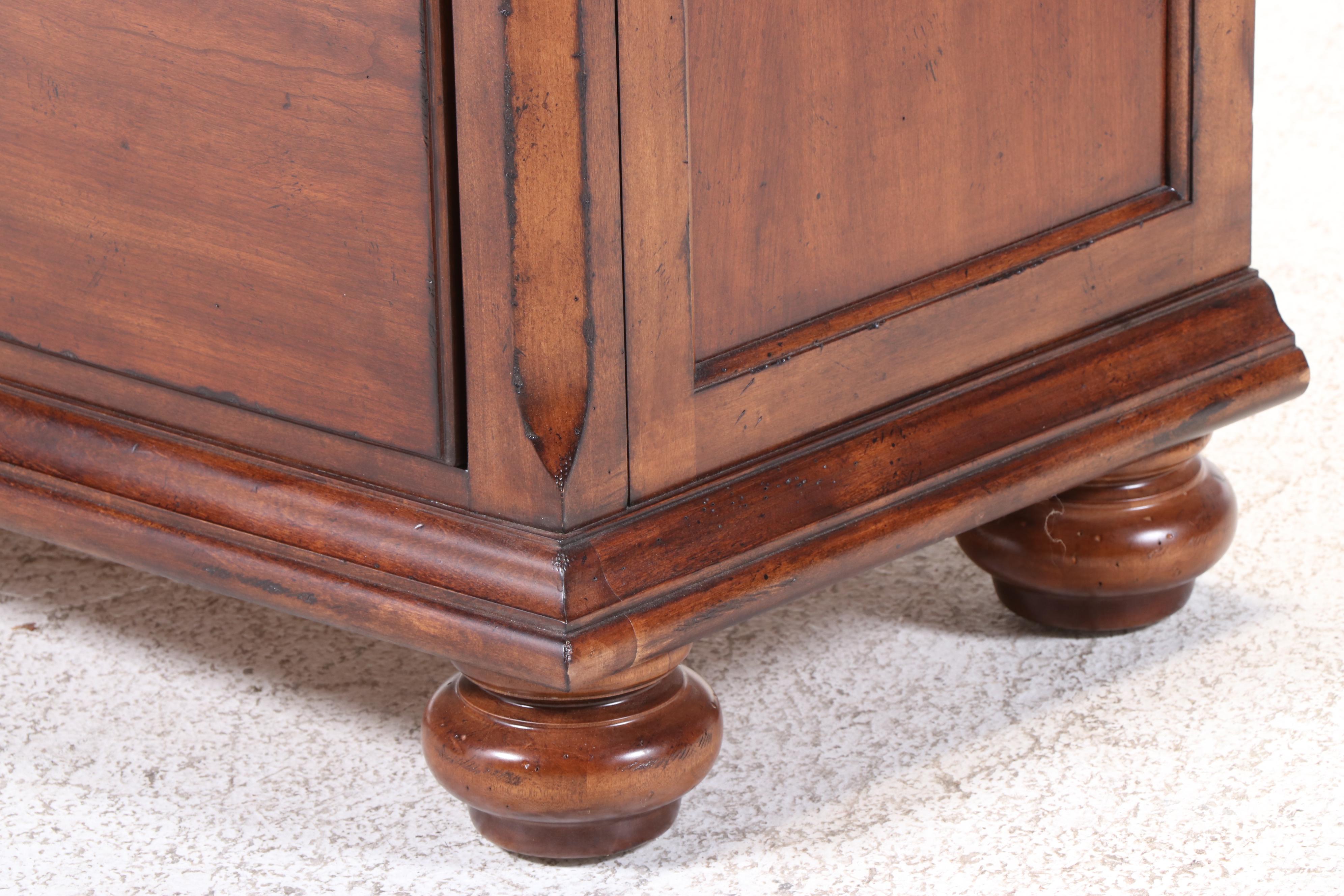 Wrangler Home Rustic Cherrywood Ten-Drawer Bowfront Chest