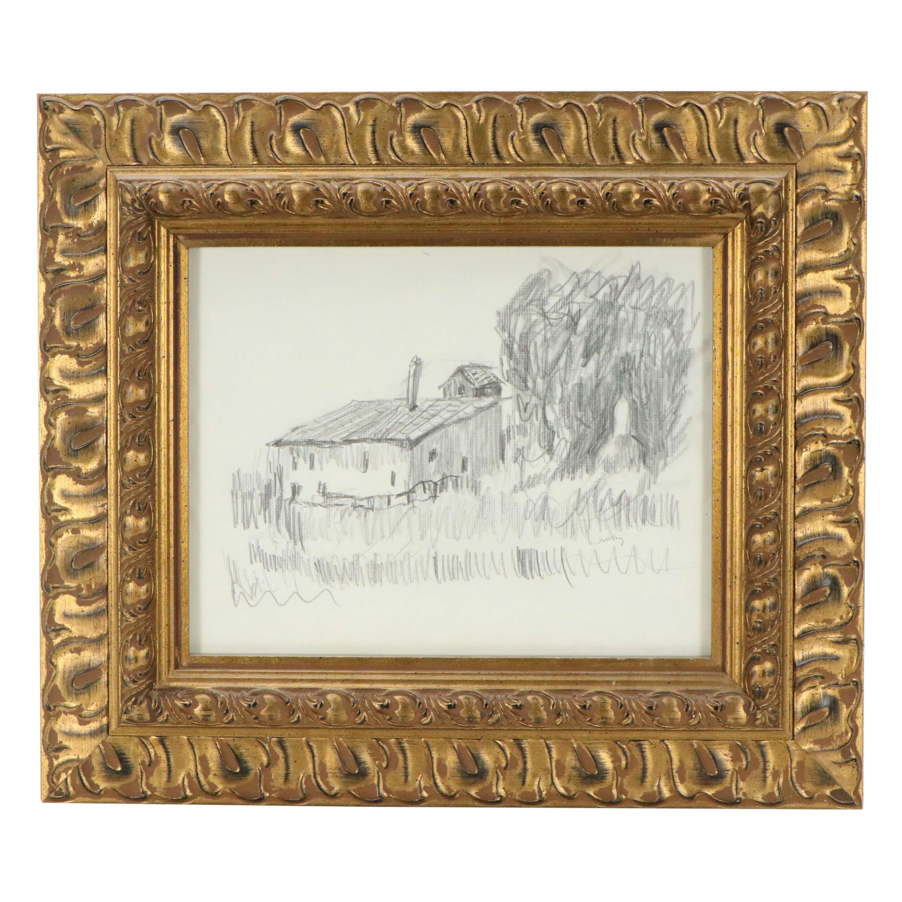 Graphite Landscape Drawing, 21st Century