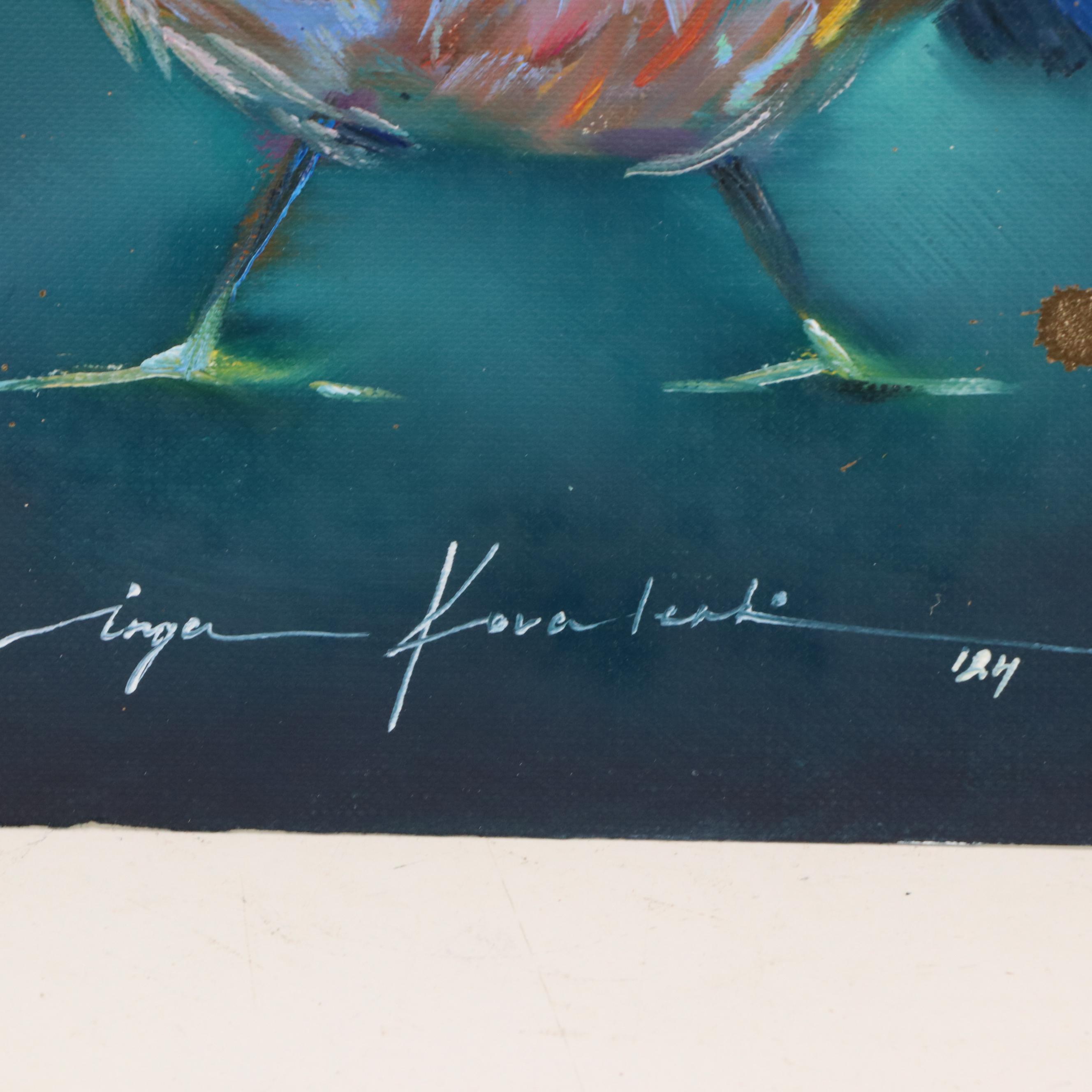 Inga Kovalenko Oil Painting of Bird, 2024