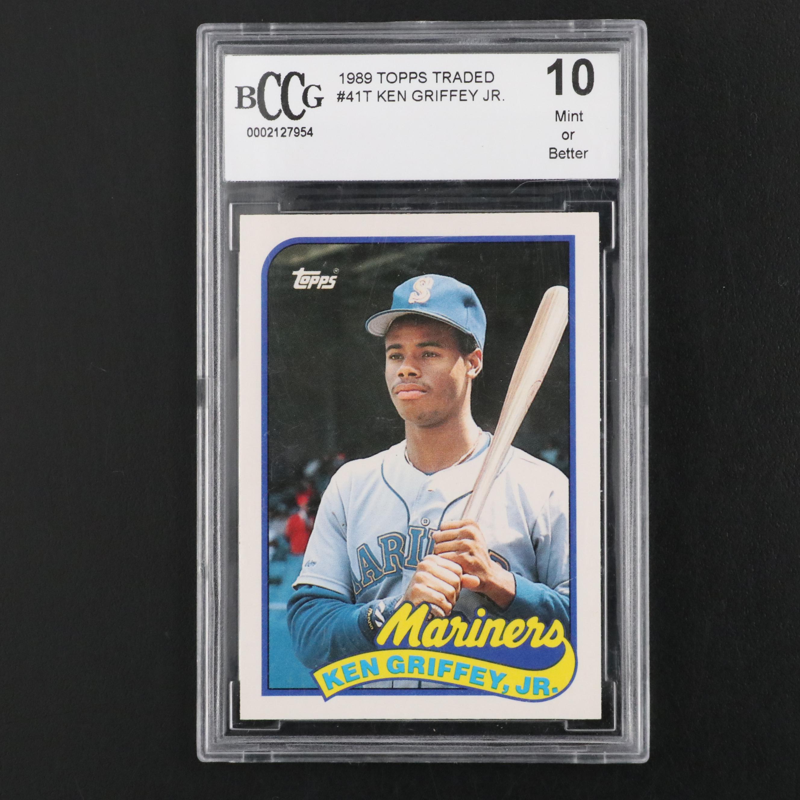 1989 Topps Ken Griffey, Jr. Rookie Card #41T Graded BCCG 10