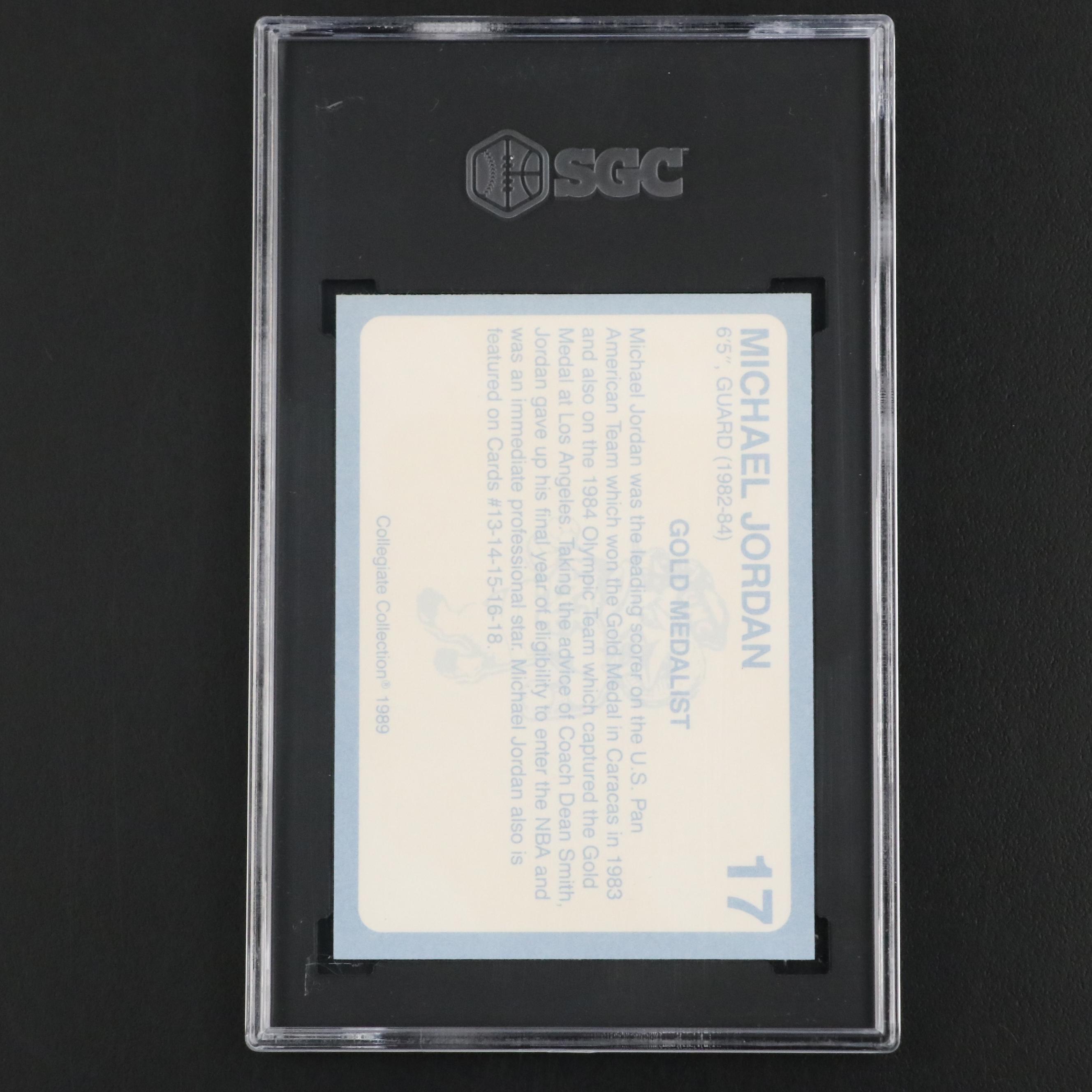 1989 Collegiate Collection Michael Jordan Card #17 Graded SGC 9.5