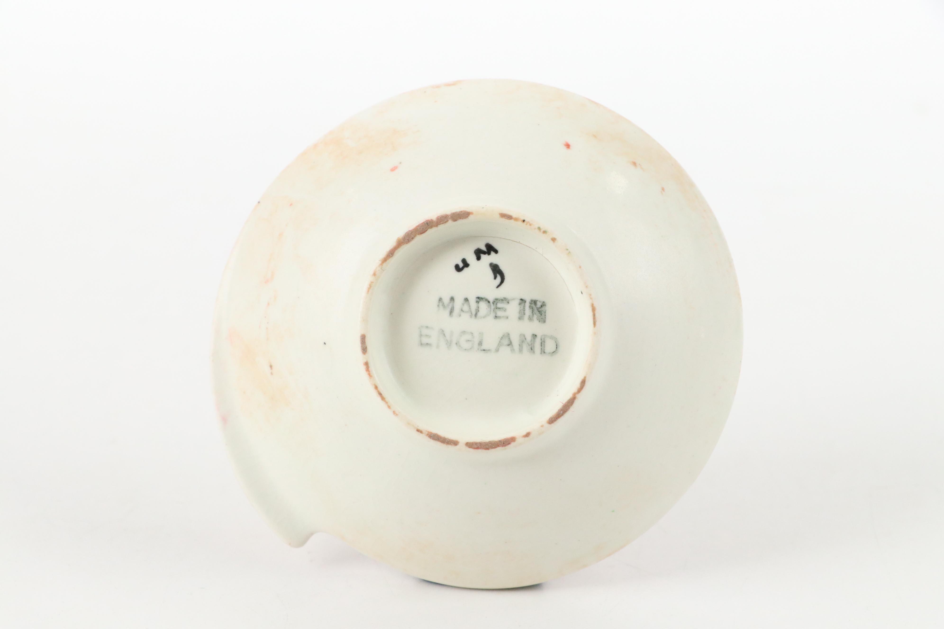 English E. Radford Studio Art Pottery Hand-Painted Floral Bowls, c. 1935