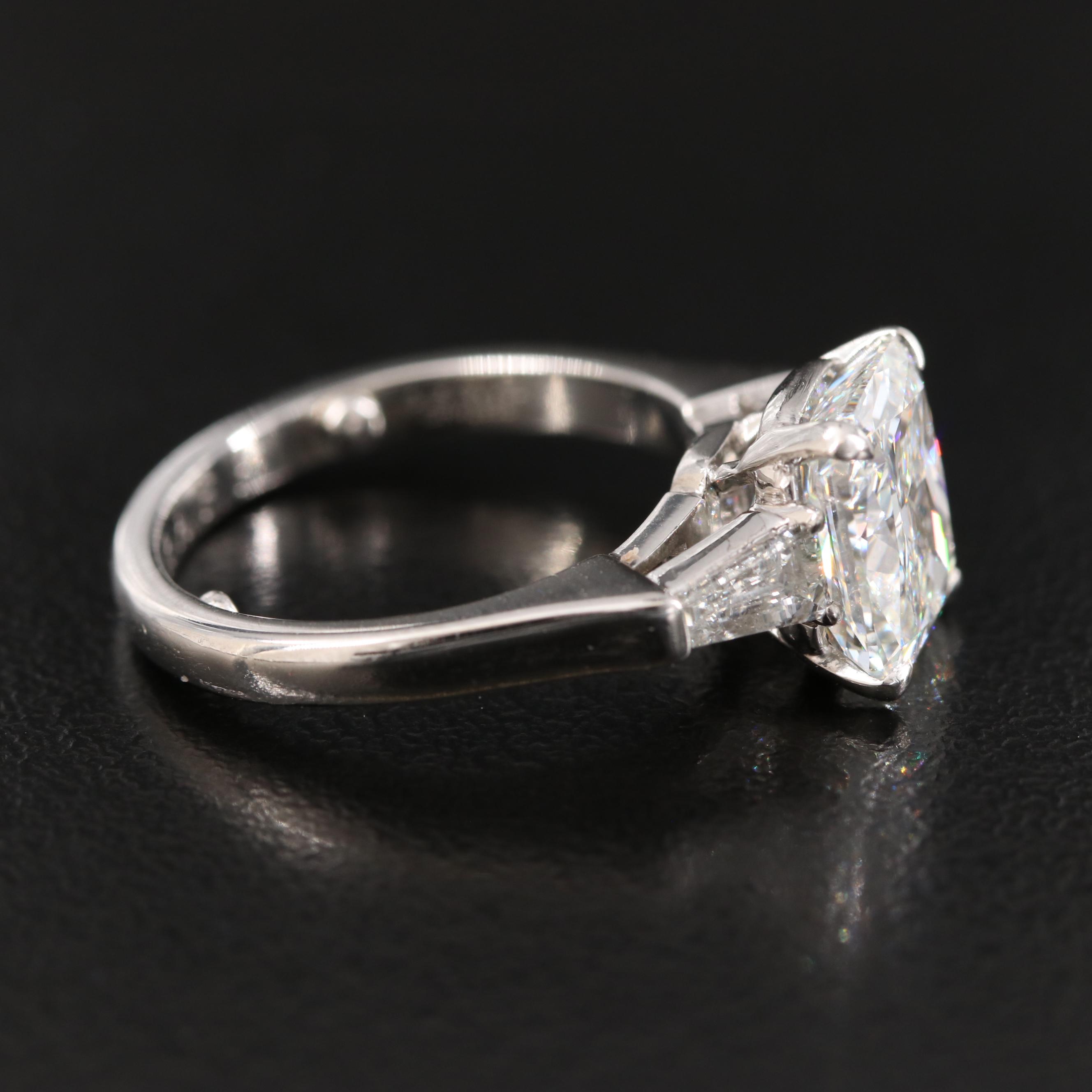 Graff Platinum 3.51 CTW Diamond Ring with GIA Report