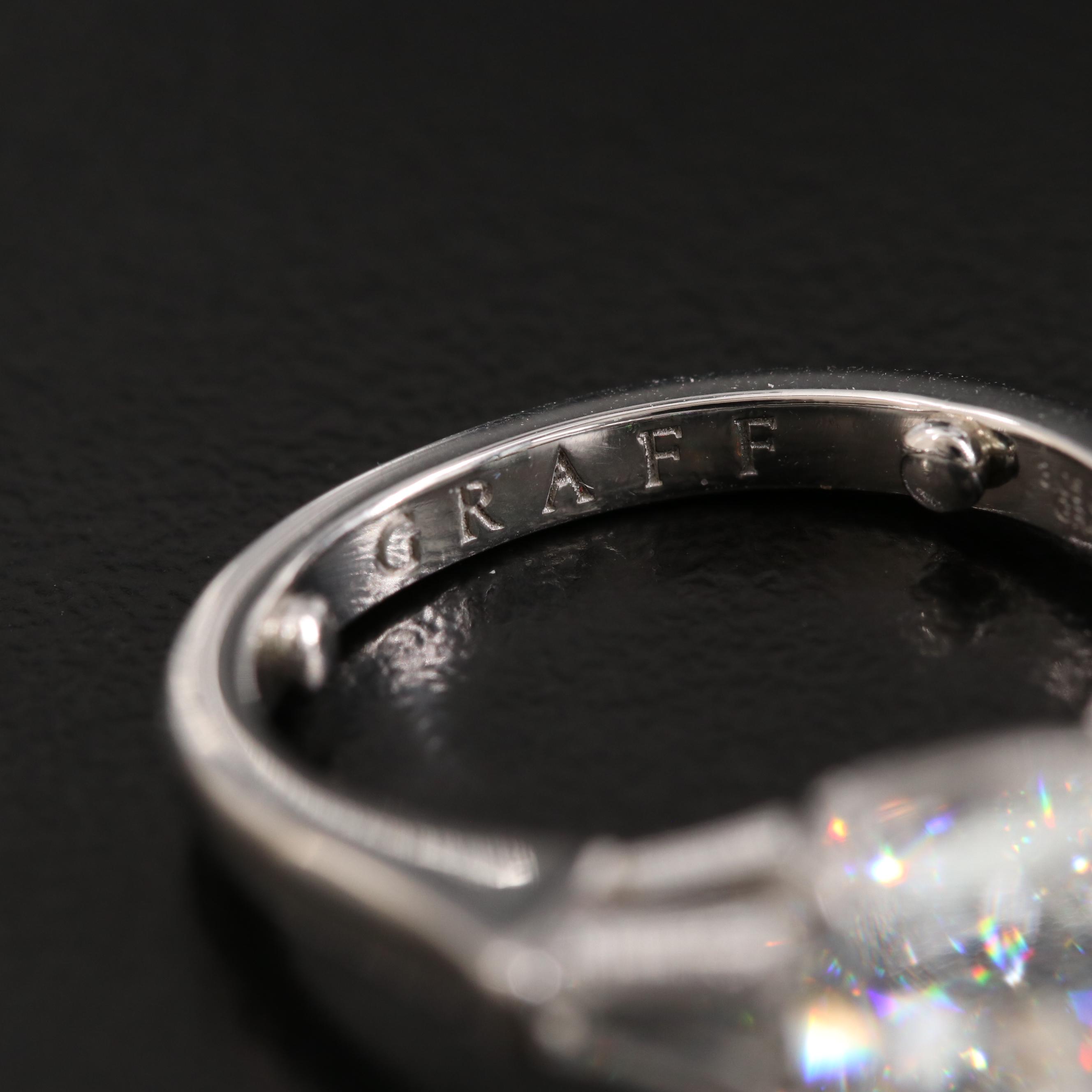 Graff Platinum 3.51 CTW Diamond Ring with GIA Report