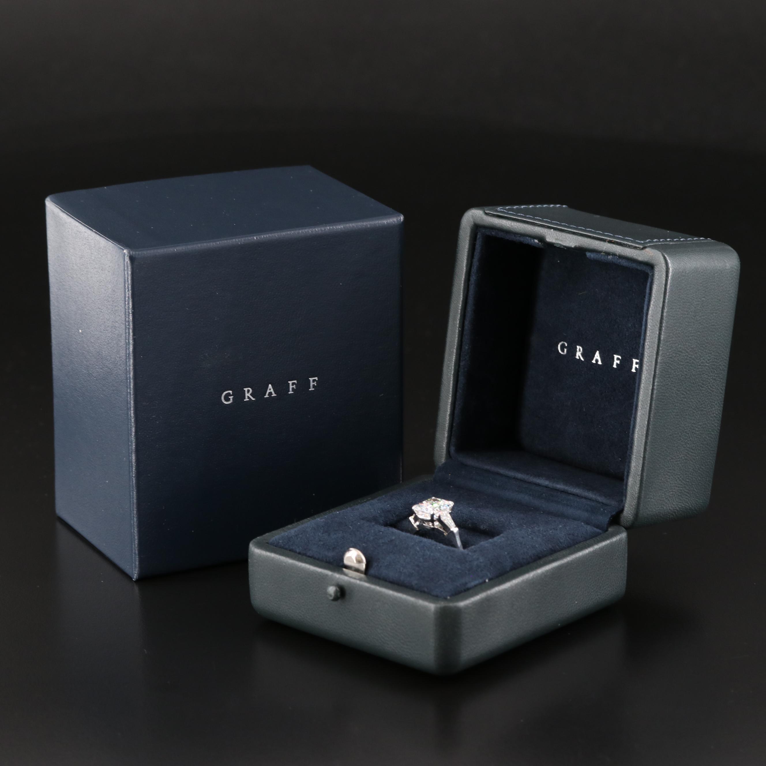 Graff Platinum 3.51 CTW Diamond Ring with GIA Report