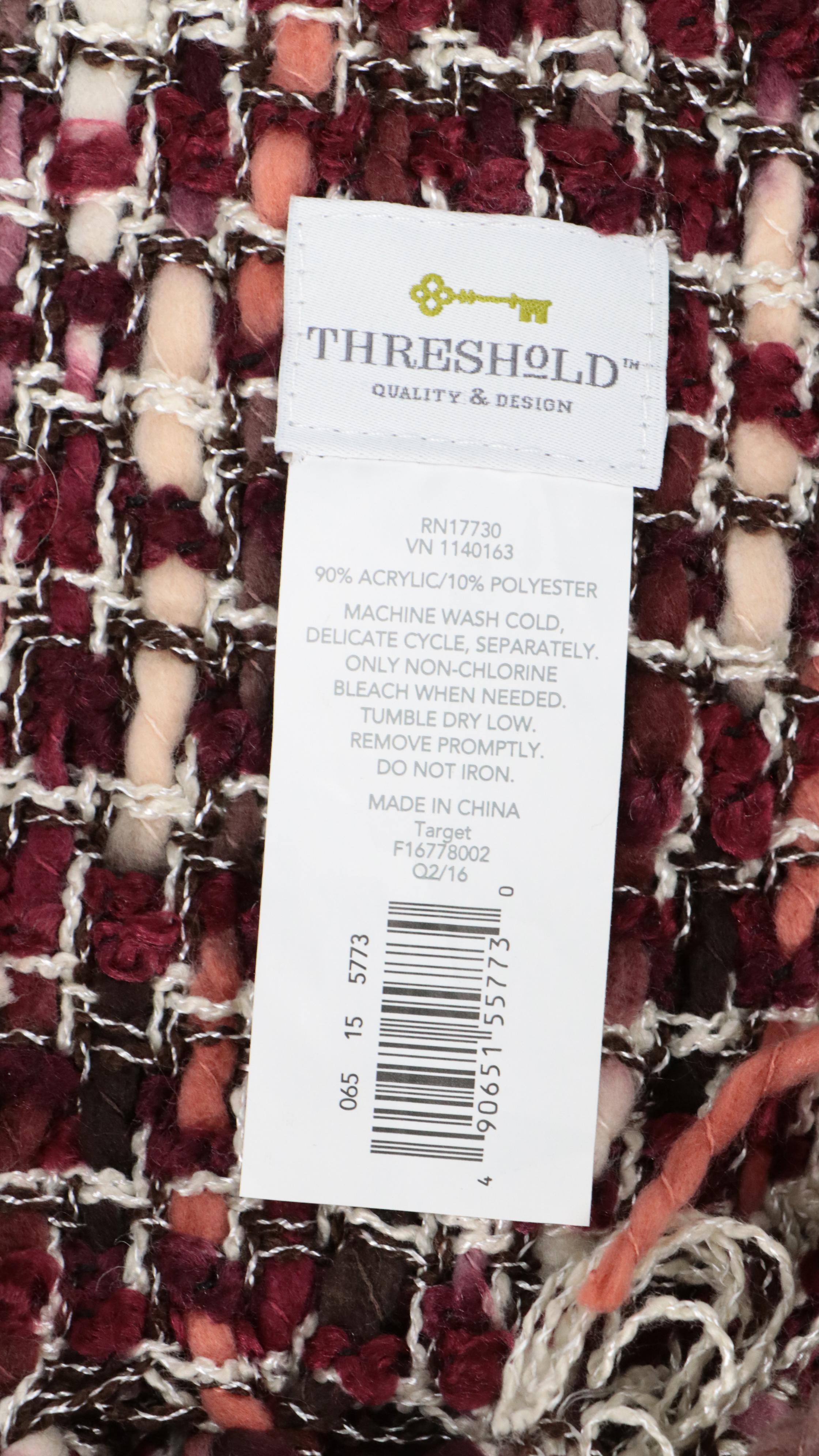 Threshold Polyester and Acrylic Woven Throw Blanket with Accent Pillows