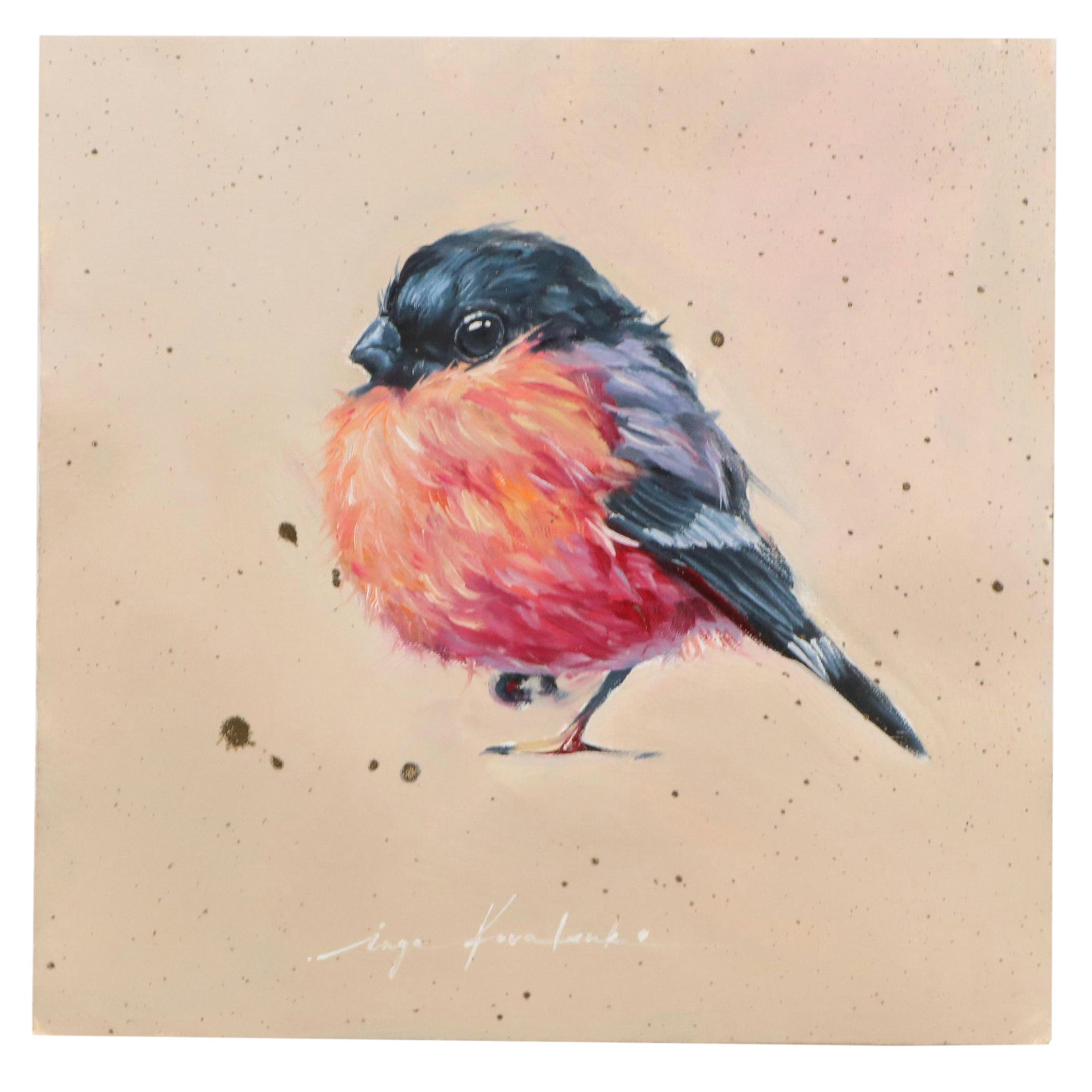 Inga Kovalenko Oil Painting of Bird, 2024