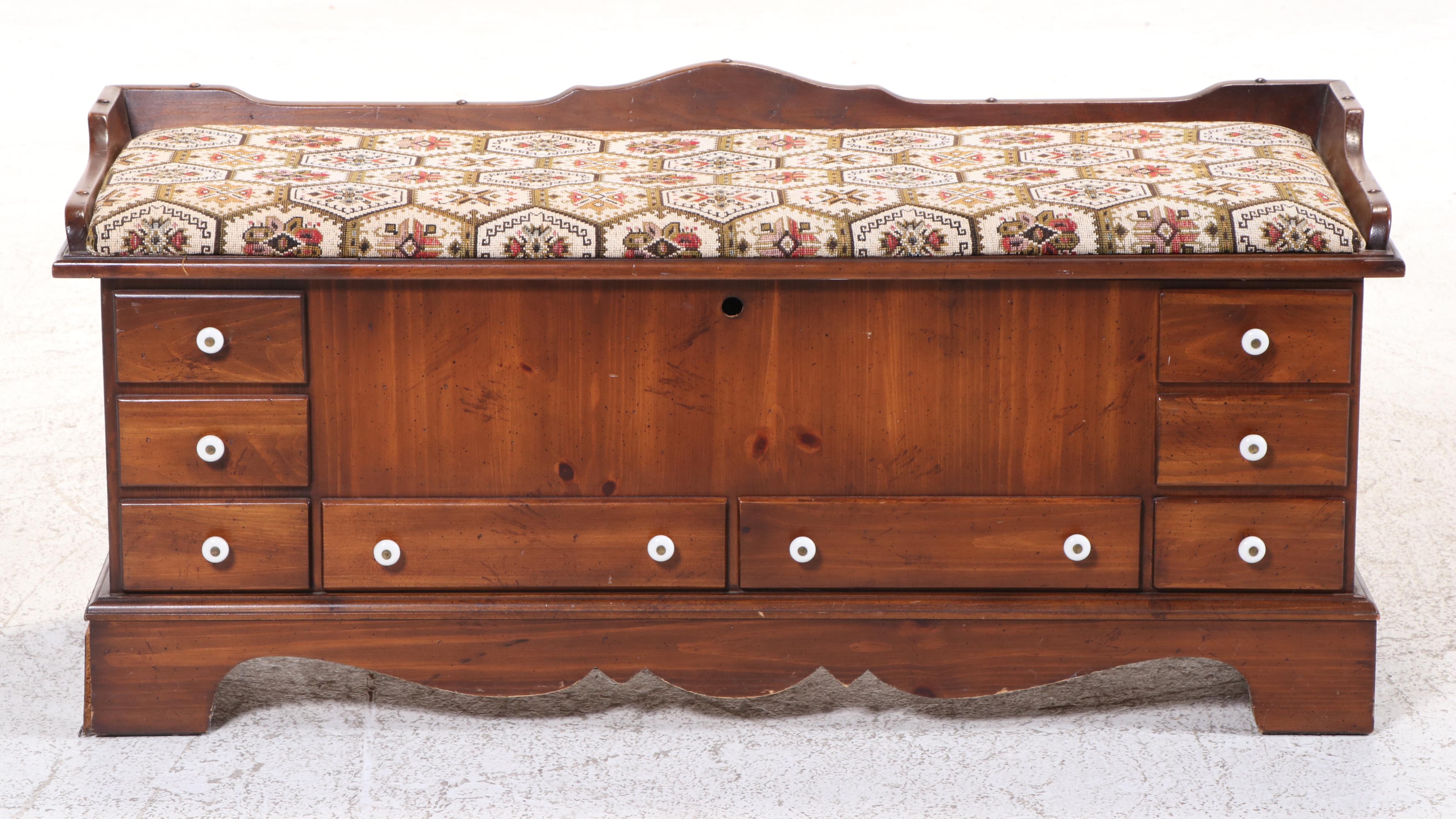 Lane "Aroma-Tite" Chippendale Style Cedar Blanket Chest/Bench, Late 20th Century