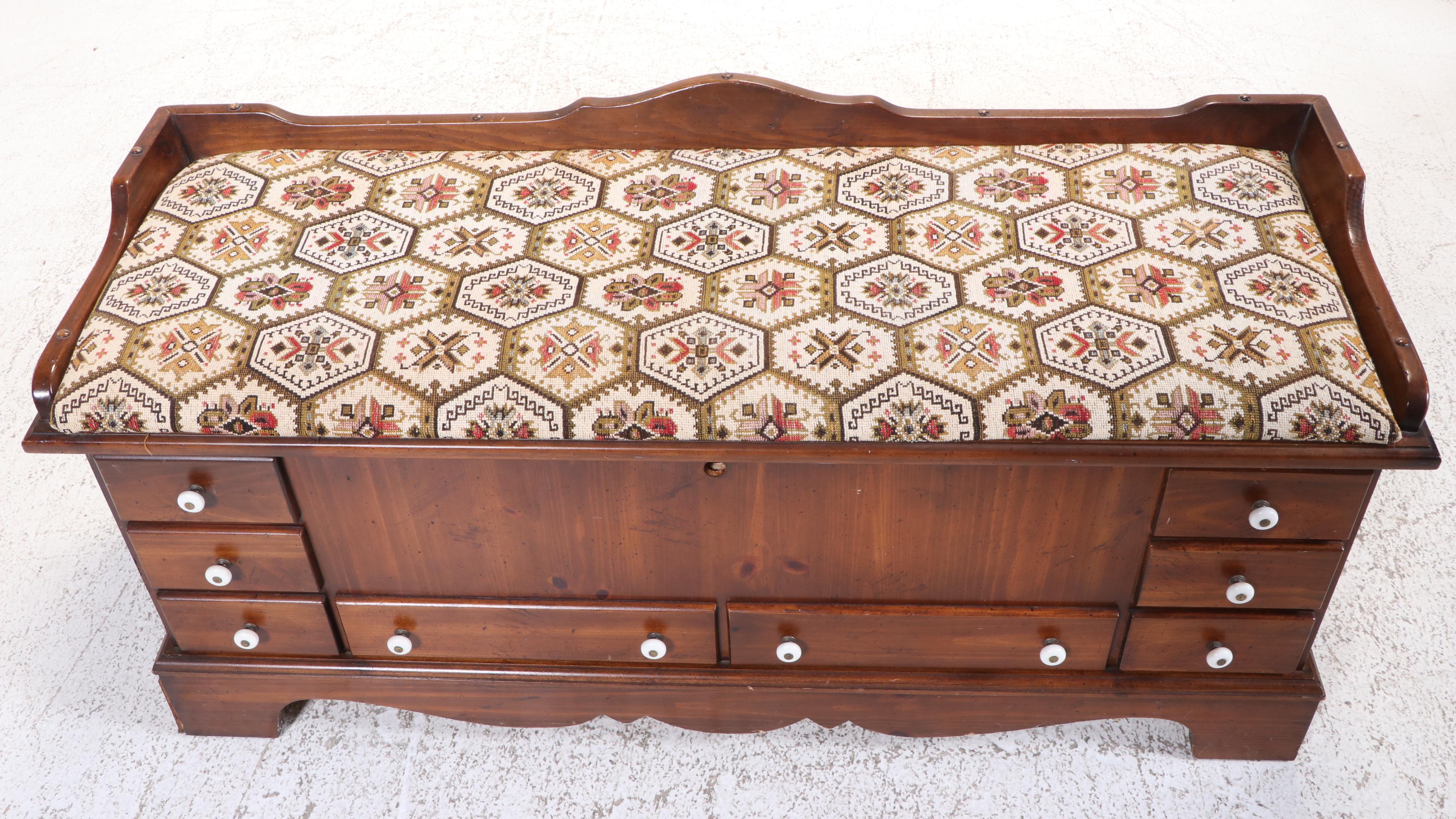 Lane "Aroma-Tite" Chippendale Style Cedar Blanket Chest/Bench, Late 20th Century