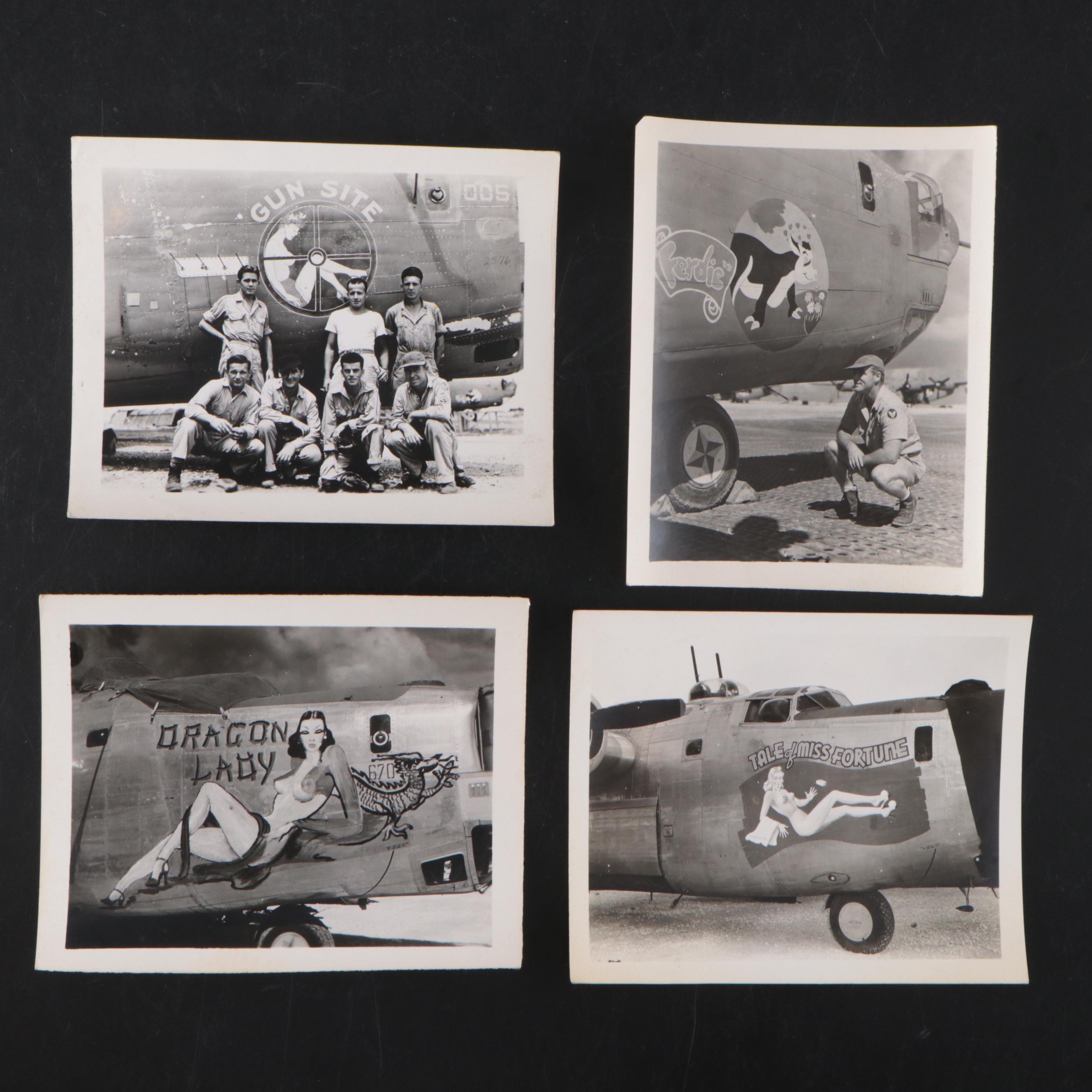 World War II Photos of the 26th Bomber Squadron and Crew Signed Currency