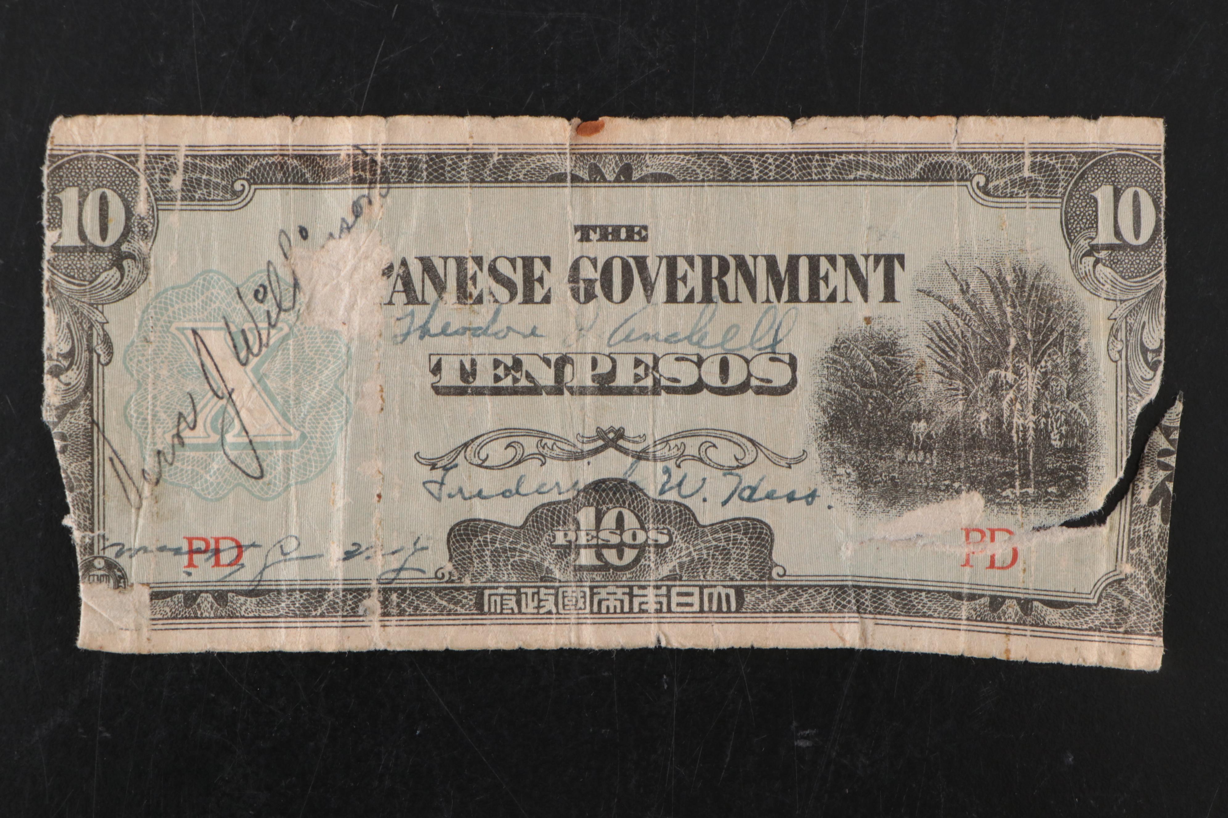 World War II Photos of the 26th Bomber Squadron and Crew Signed Currency