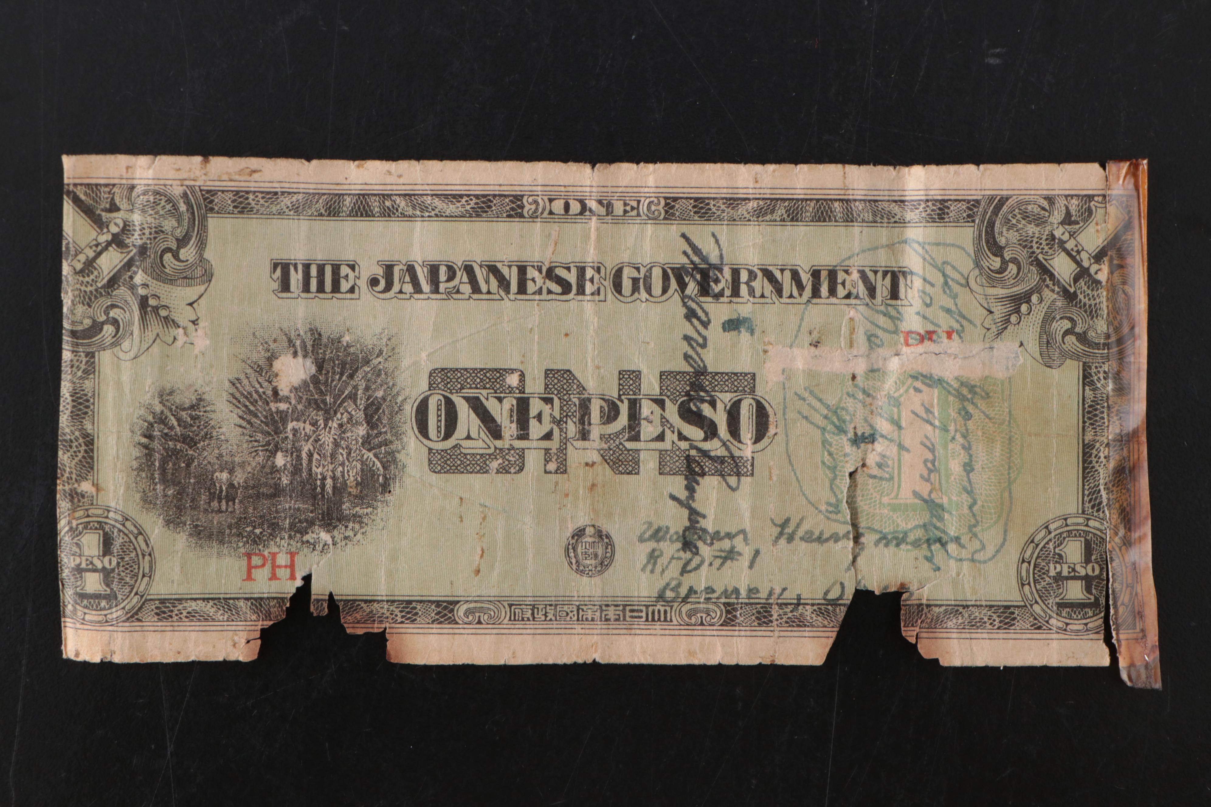 World War II Photos of the 26th Bomber Squadron and Crew Signed Currency