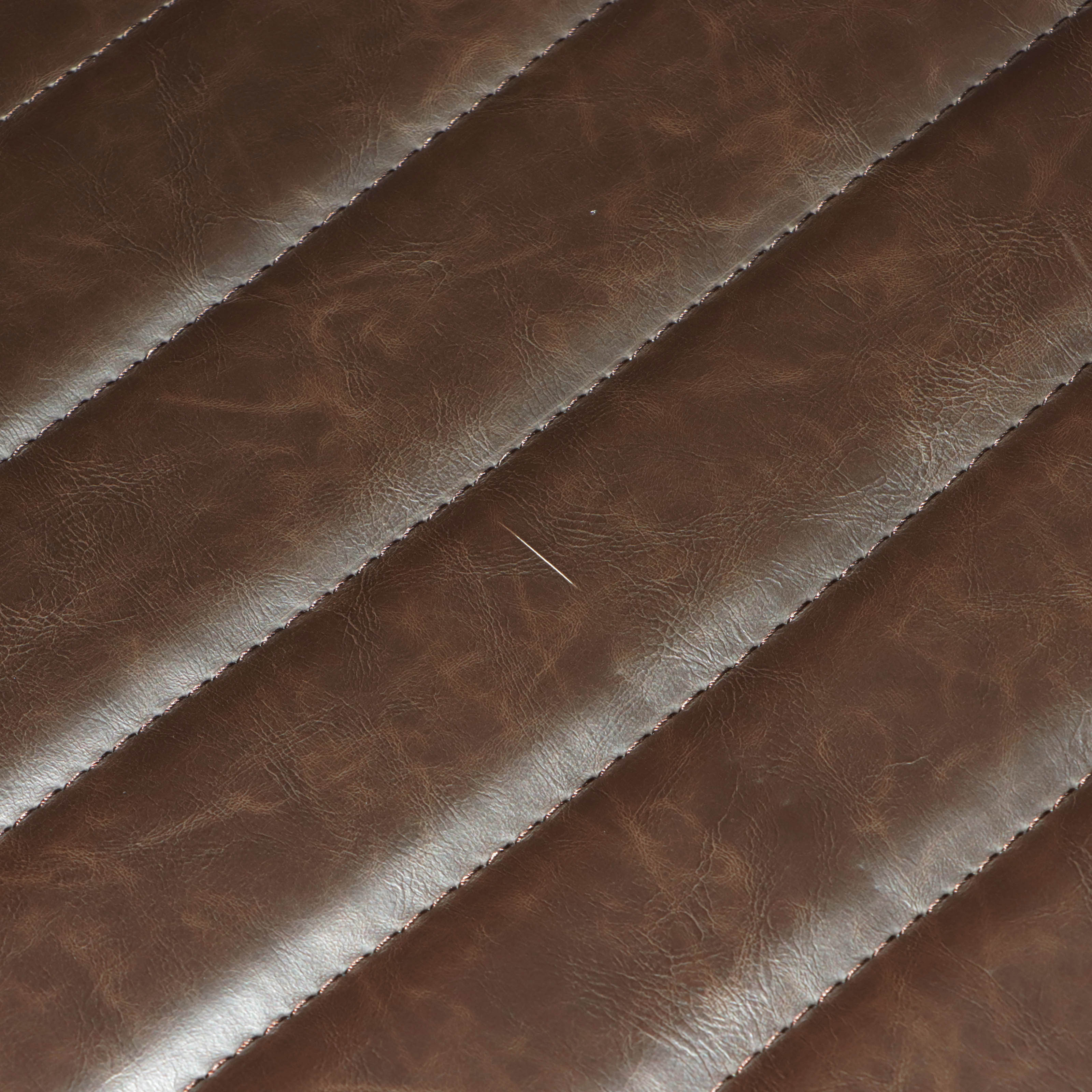 Crestview Collection "Rutledge" Brown Vinyl Channel Bench