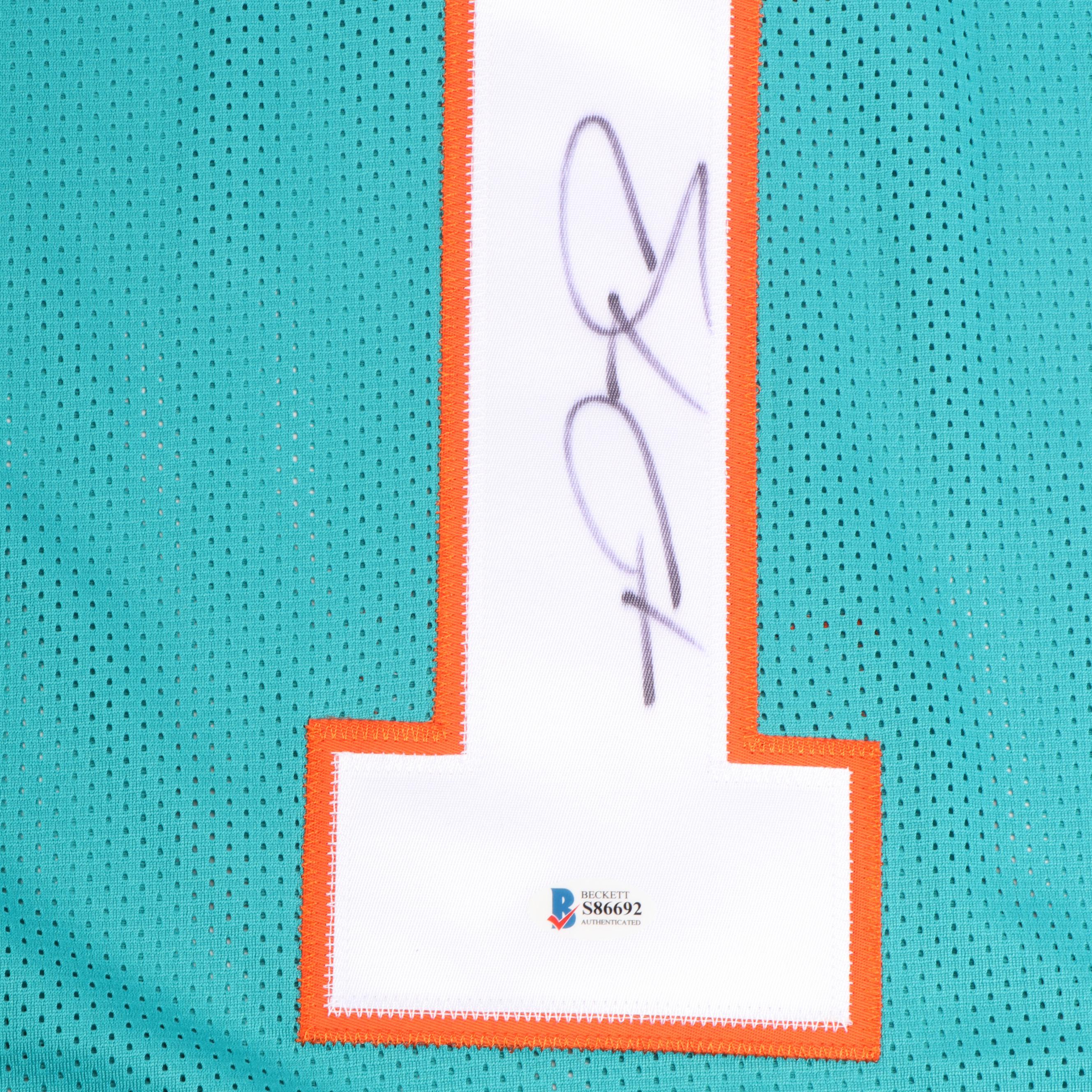 Tua Tagovailoa Signed Miami Dolphins Football Jersey, Beckett