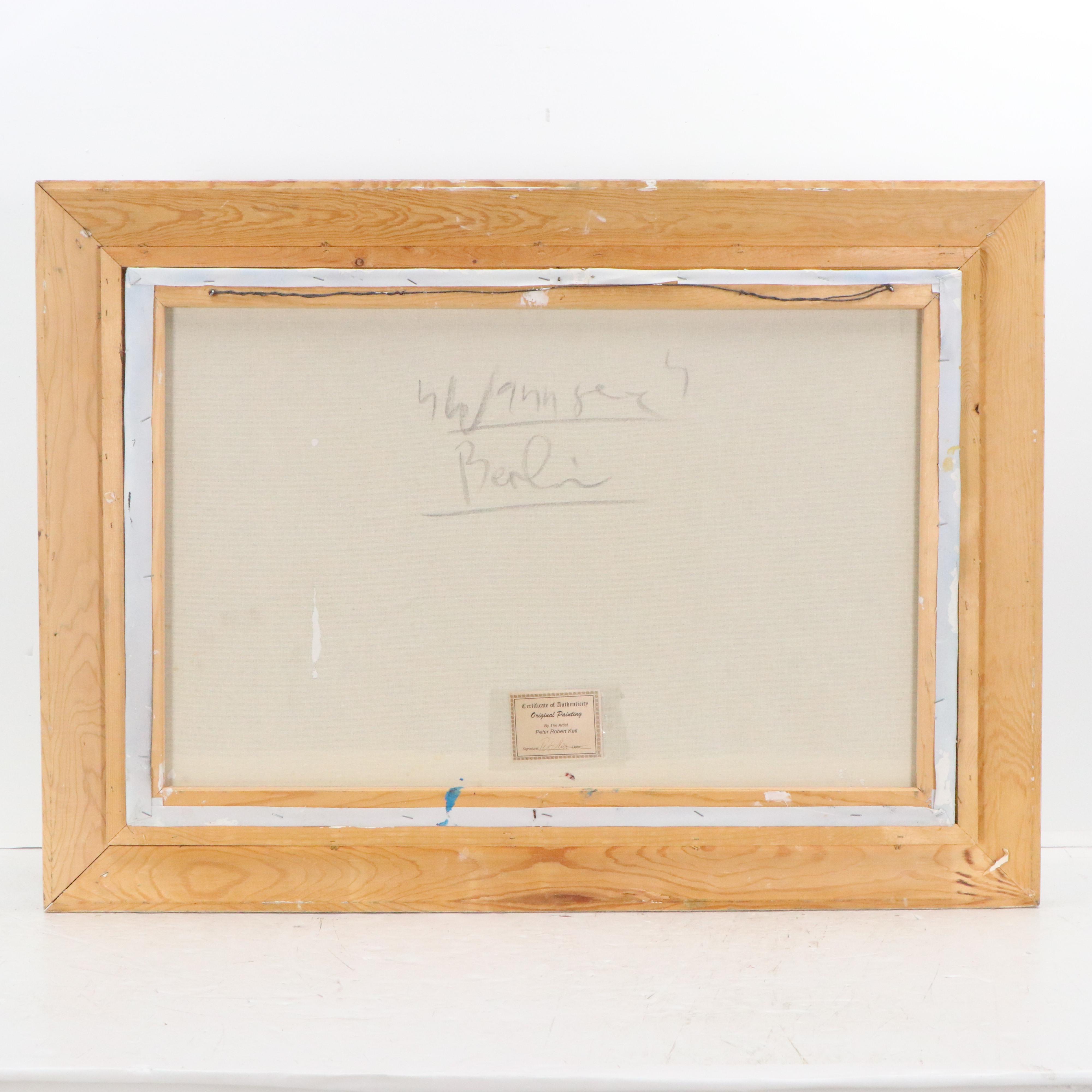 Peter Keil "Wannasee" Acrylic Painting Over Underwater Airbrush Painting