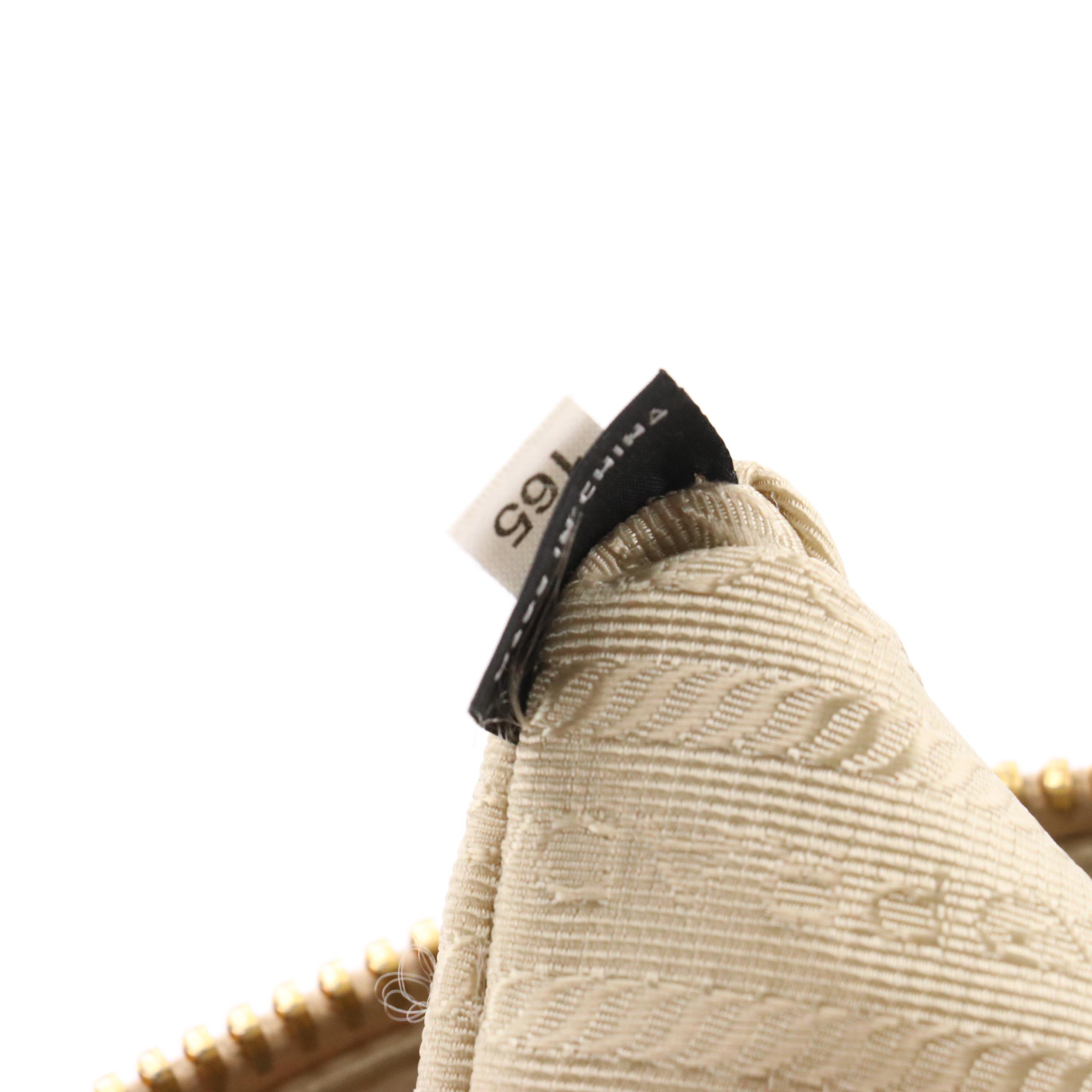 Prada 2Way Top Handle Bag in Ivory Vitello Daino Leather