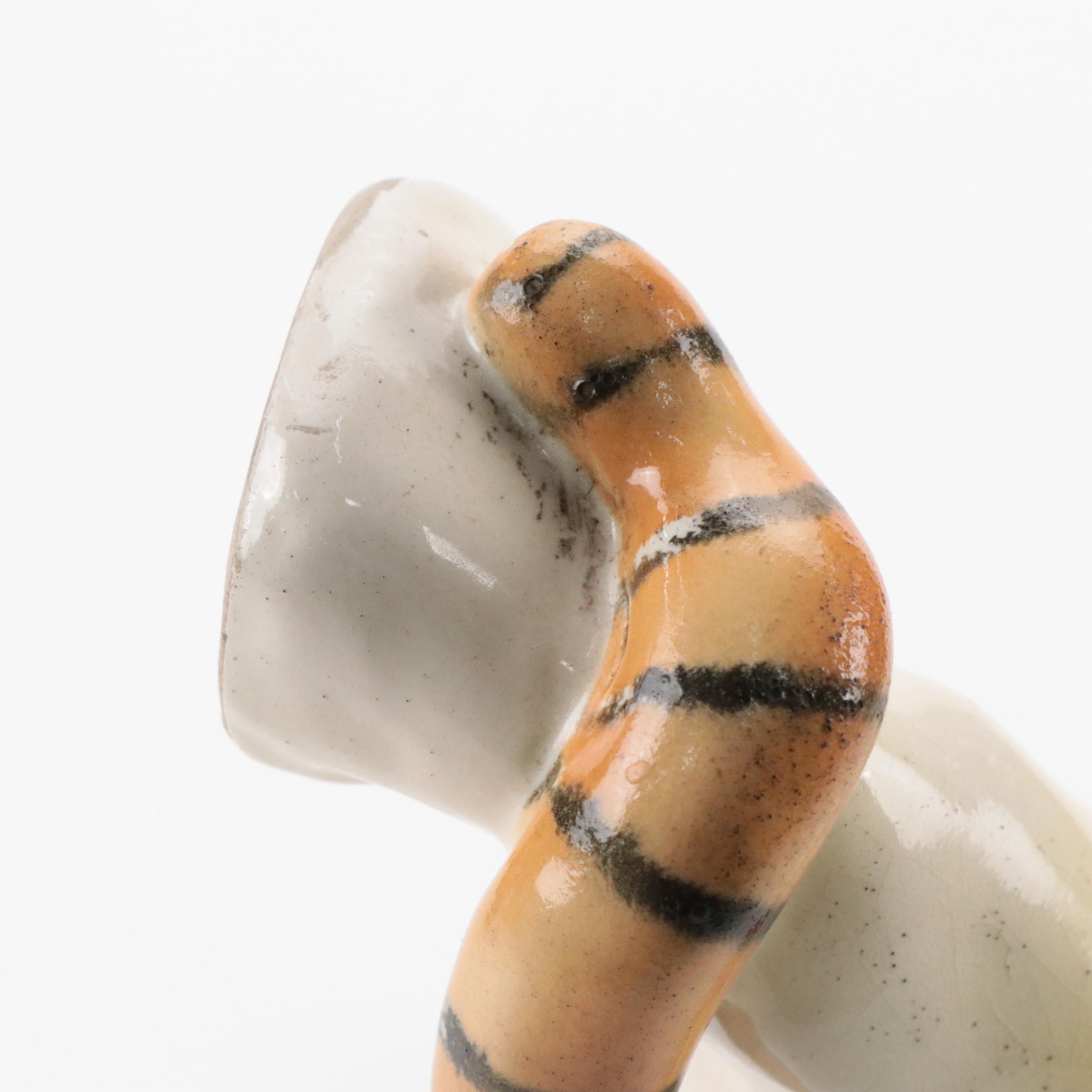 German Schafer & Vater Porcelain Tiger, Early to Mid-20th C.