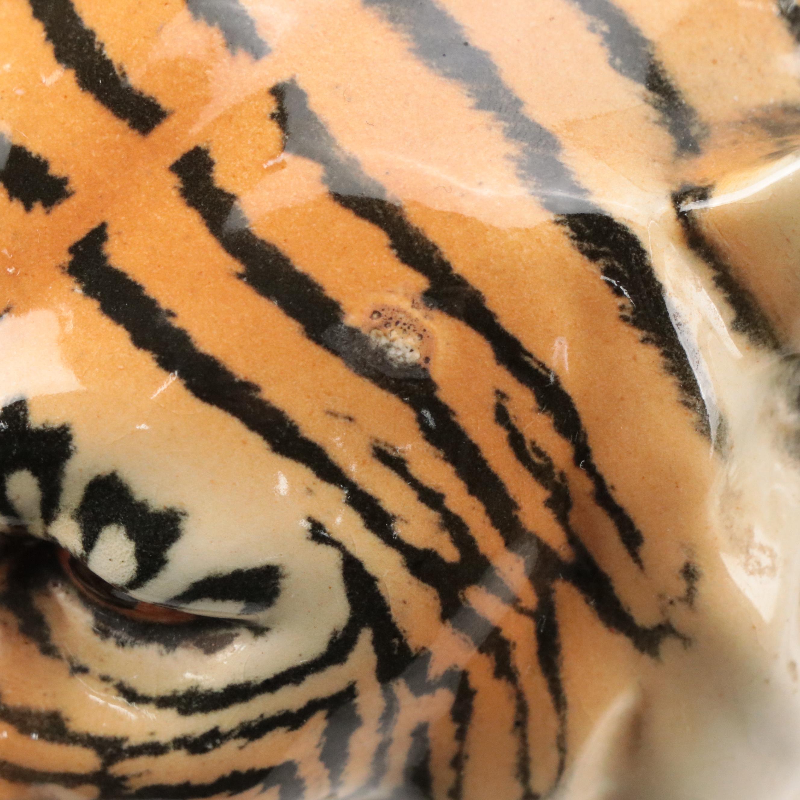 German Schafer & Vater Porcelain Tiger, Early to Mid-20th C.