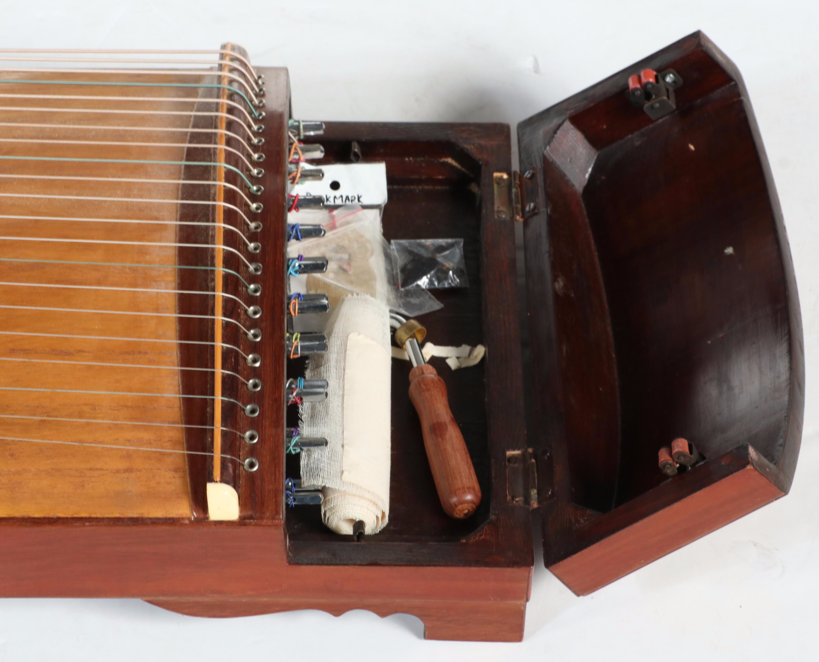 Guzheng Chinese Zither 21-String Traditional Instrument with Fitted Hard Case