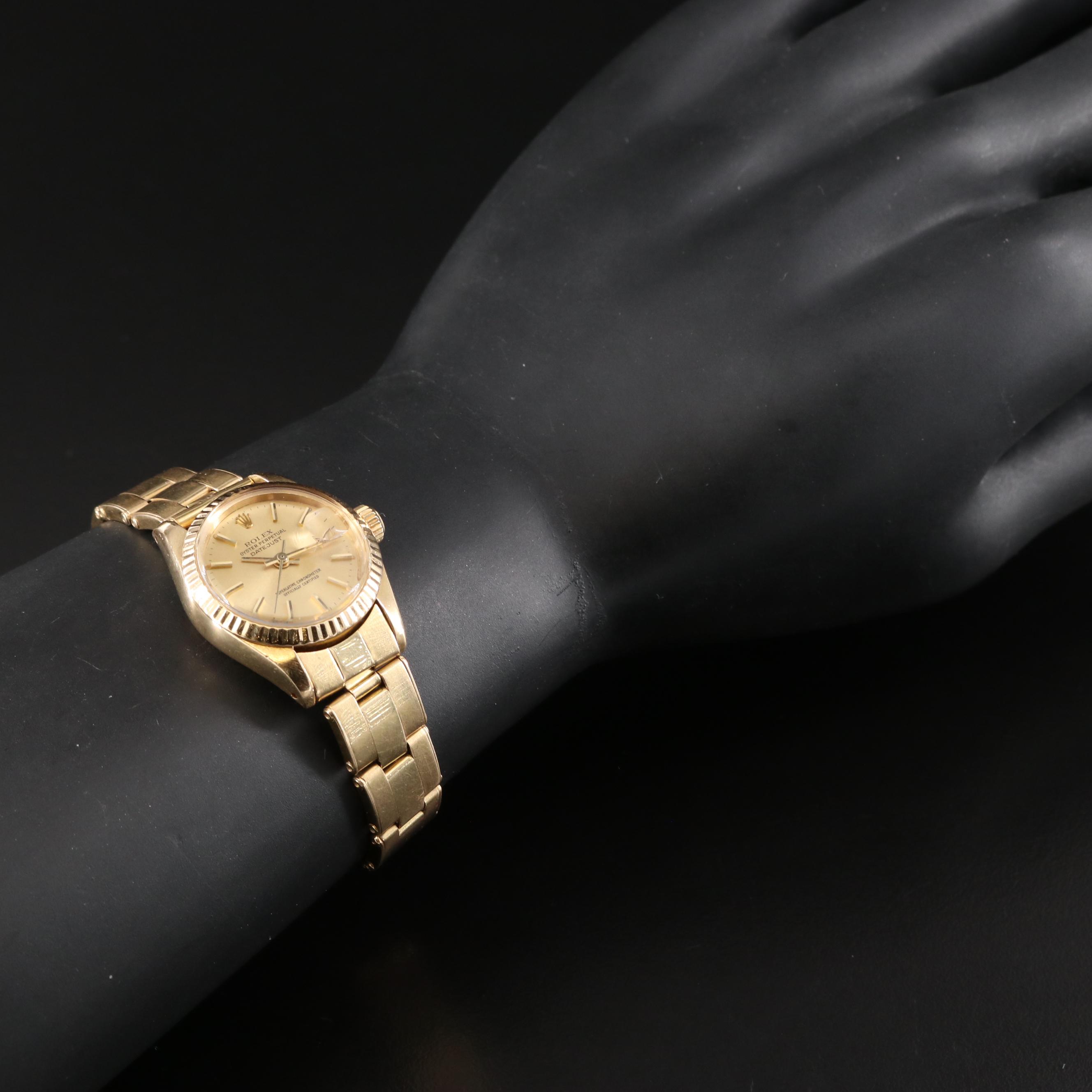 1979 Rolex 18K Oyster Perpetual Datejust Watch