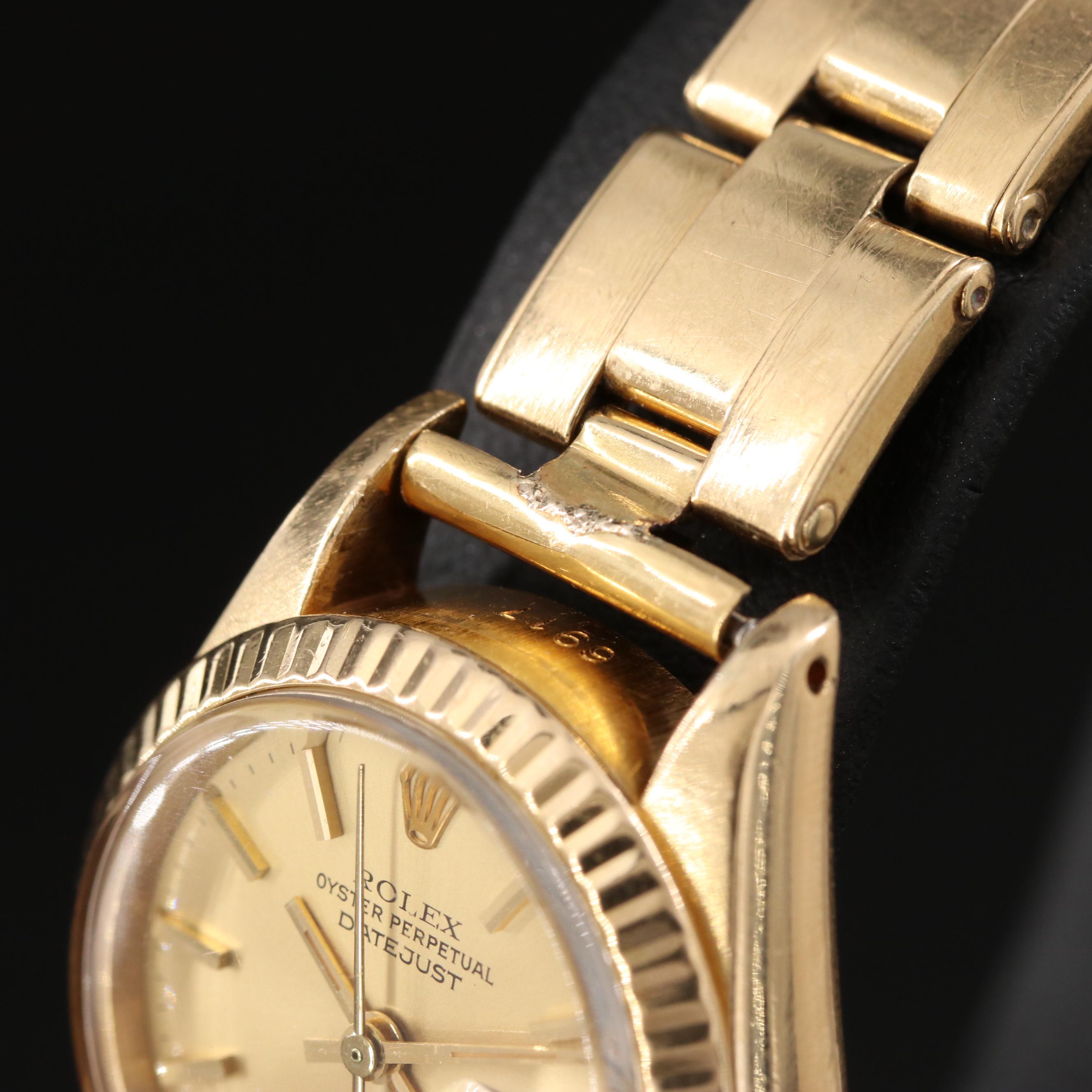 1979 Rolex 18K Oyster Perpetual Datejust Watch