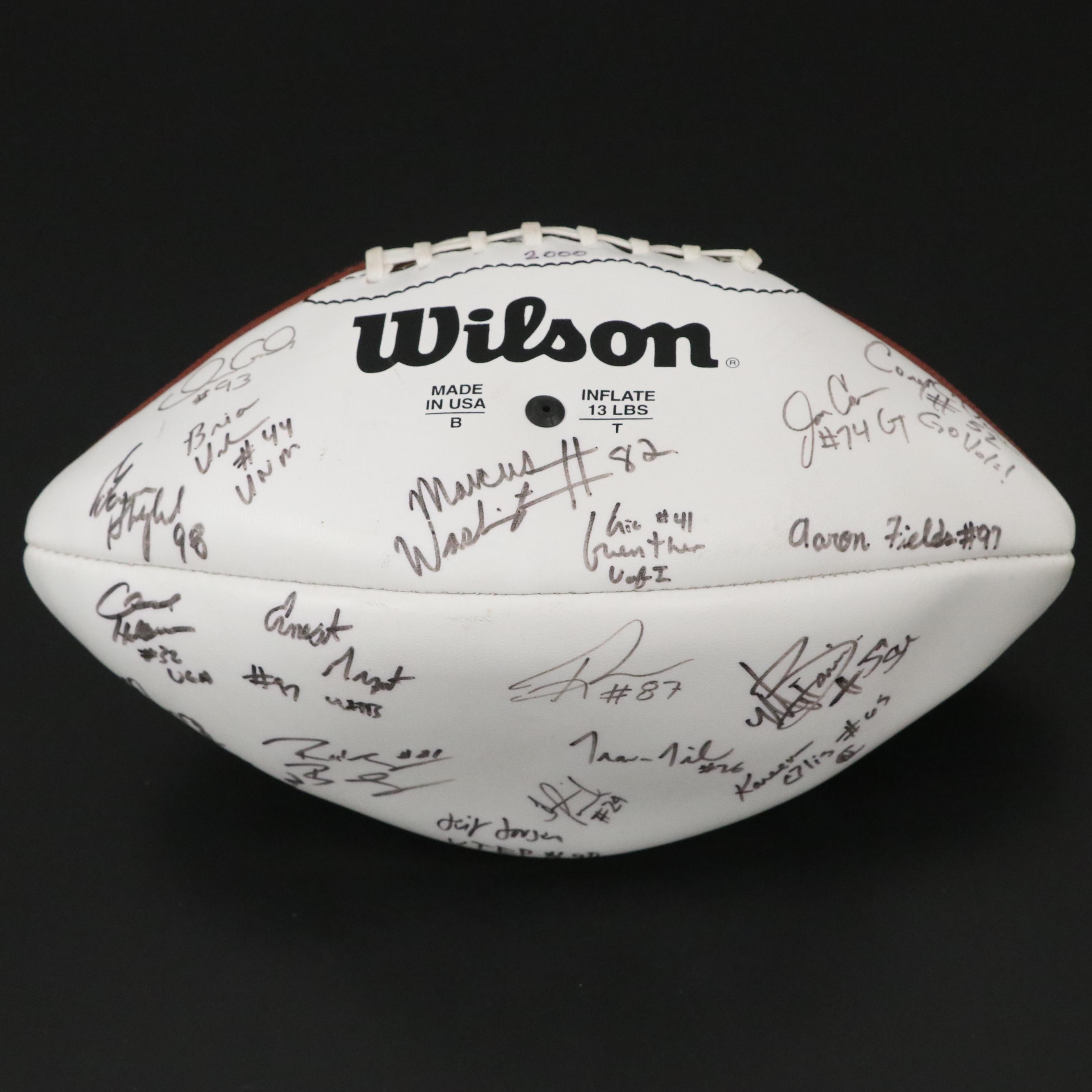 2000 Draft Class Signed Wilson NFL Football