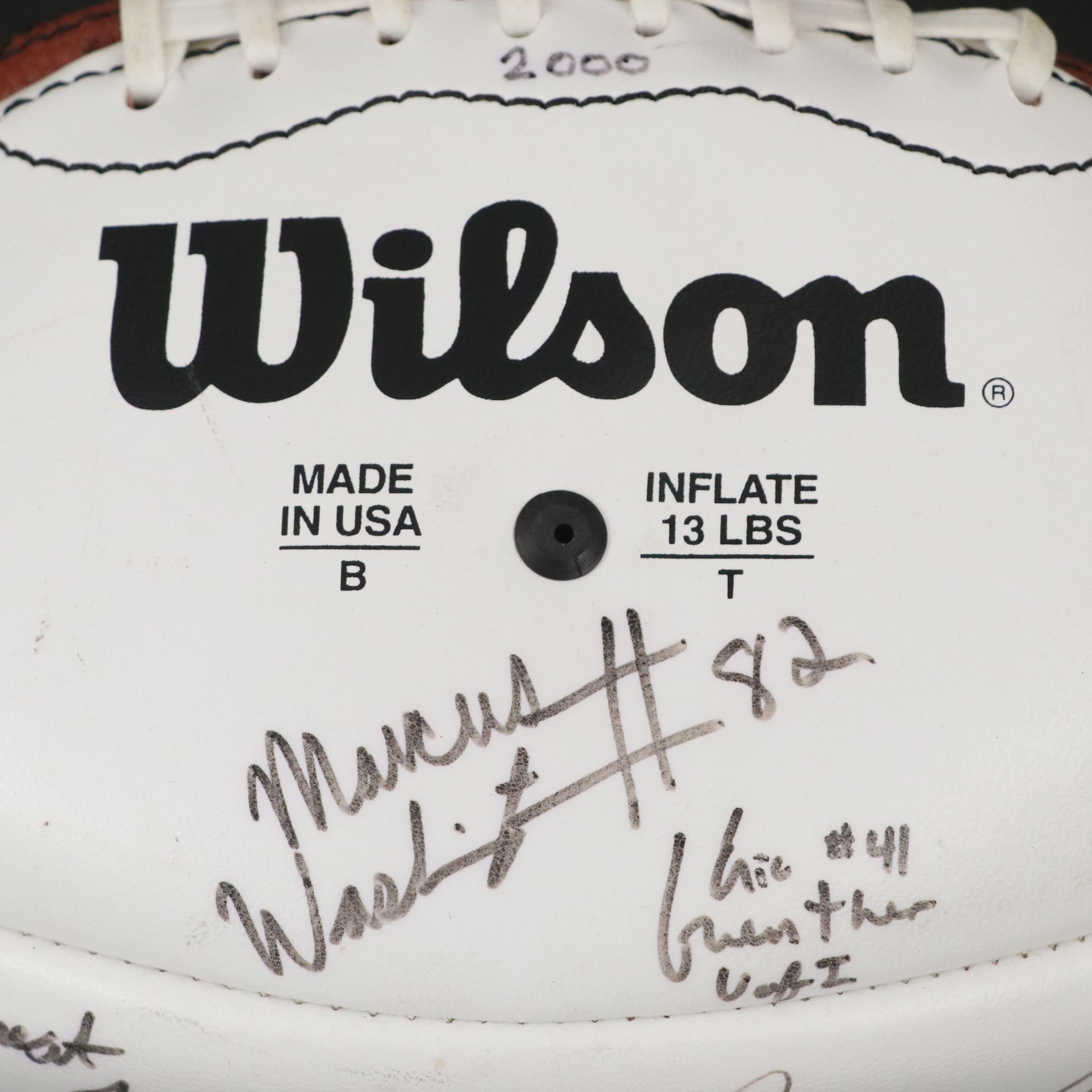 2000 Draft Class Signed Wilson NFL Football
