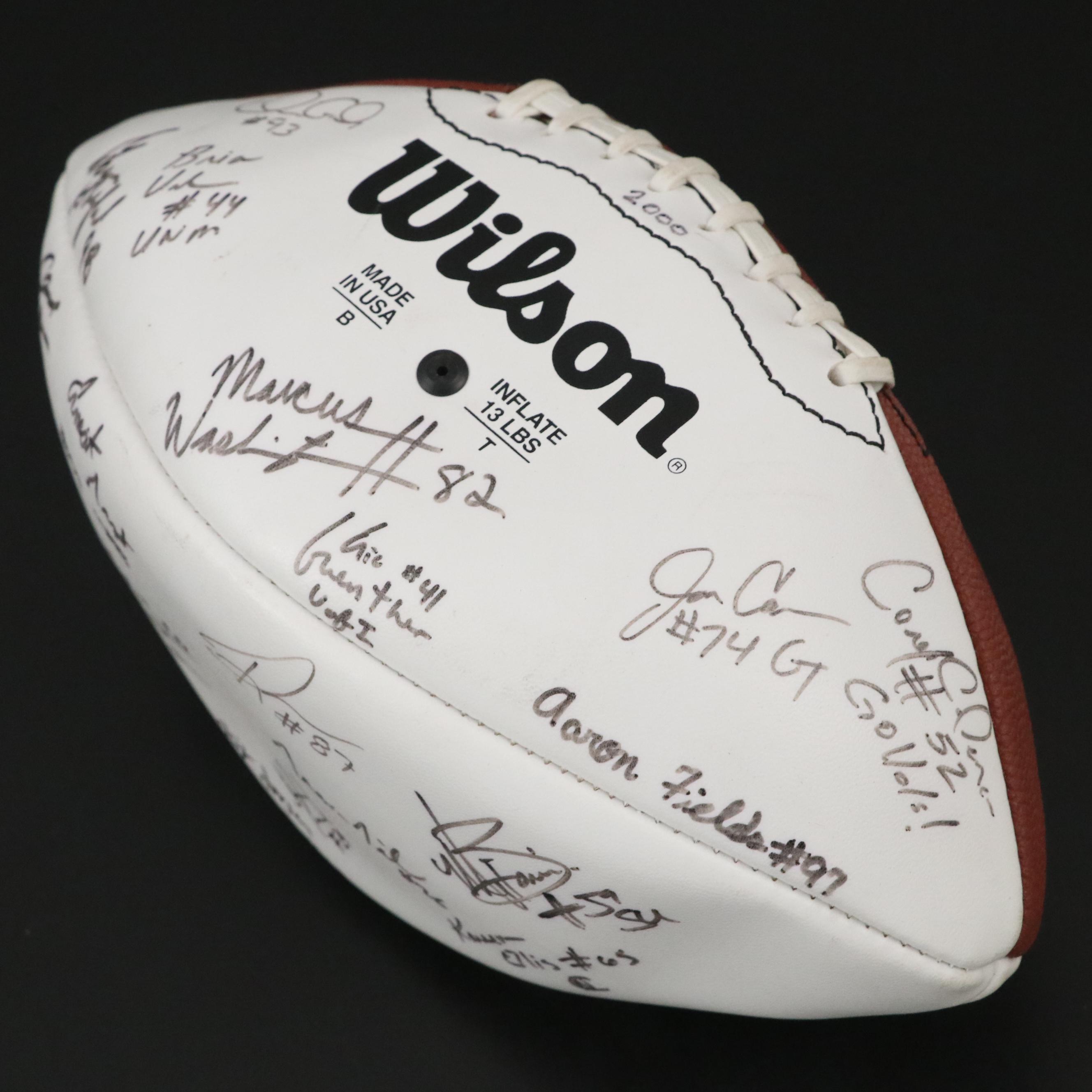 2000 Draft Class Signed Wilson NFL Football