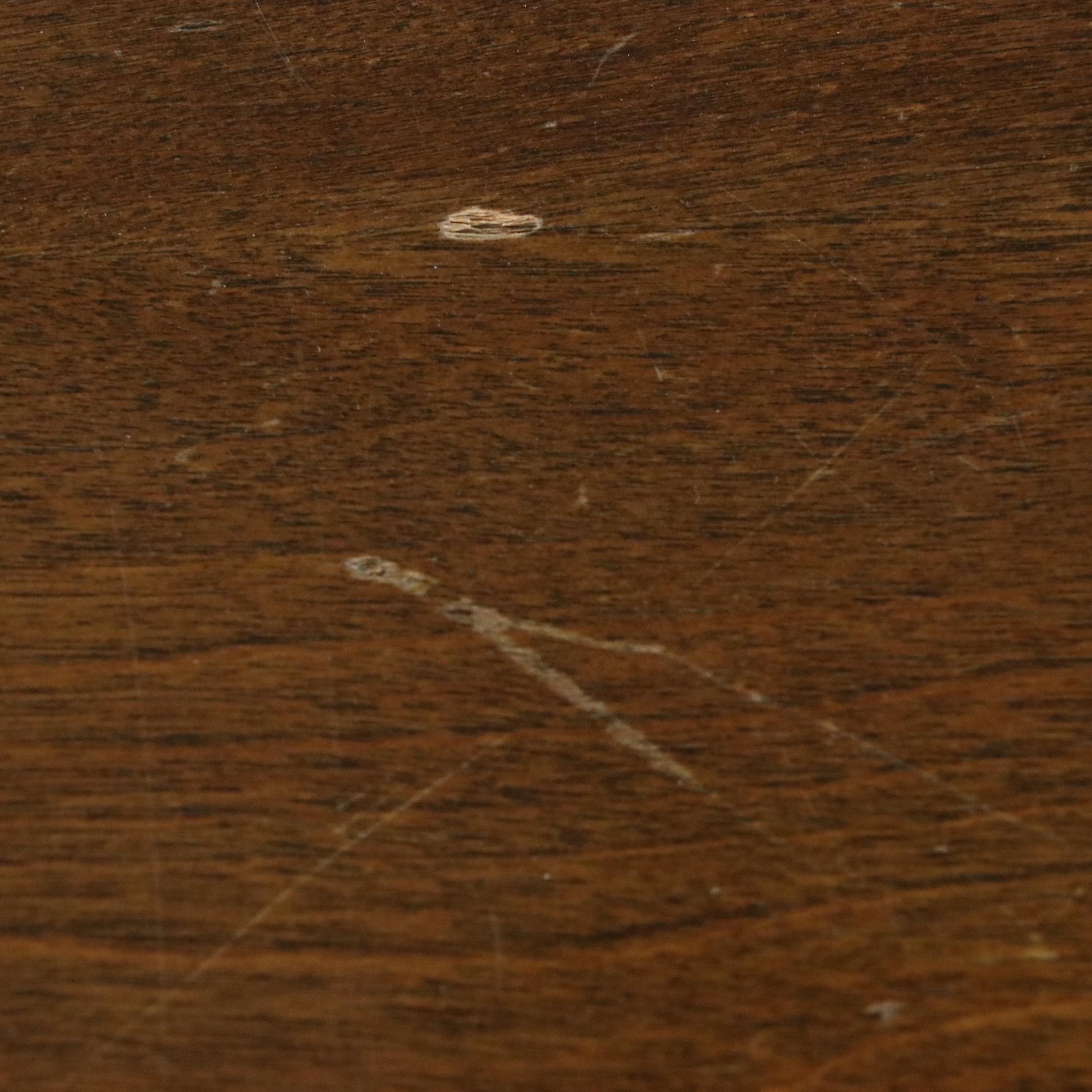 Oak and Cast Iron Side Table, Adapted