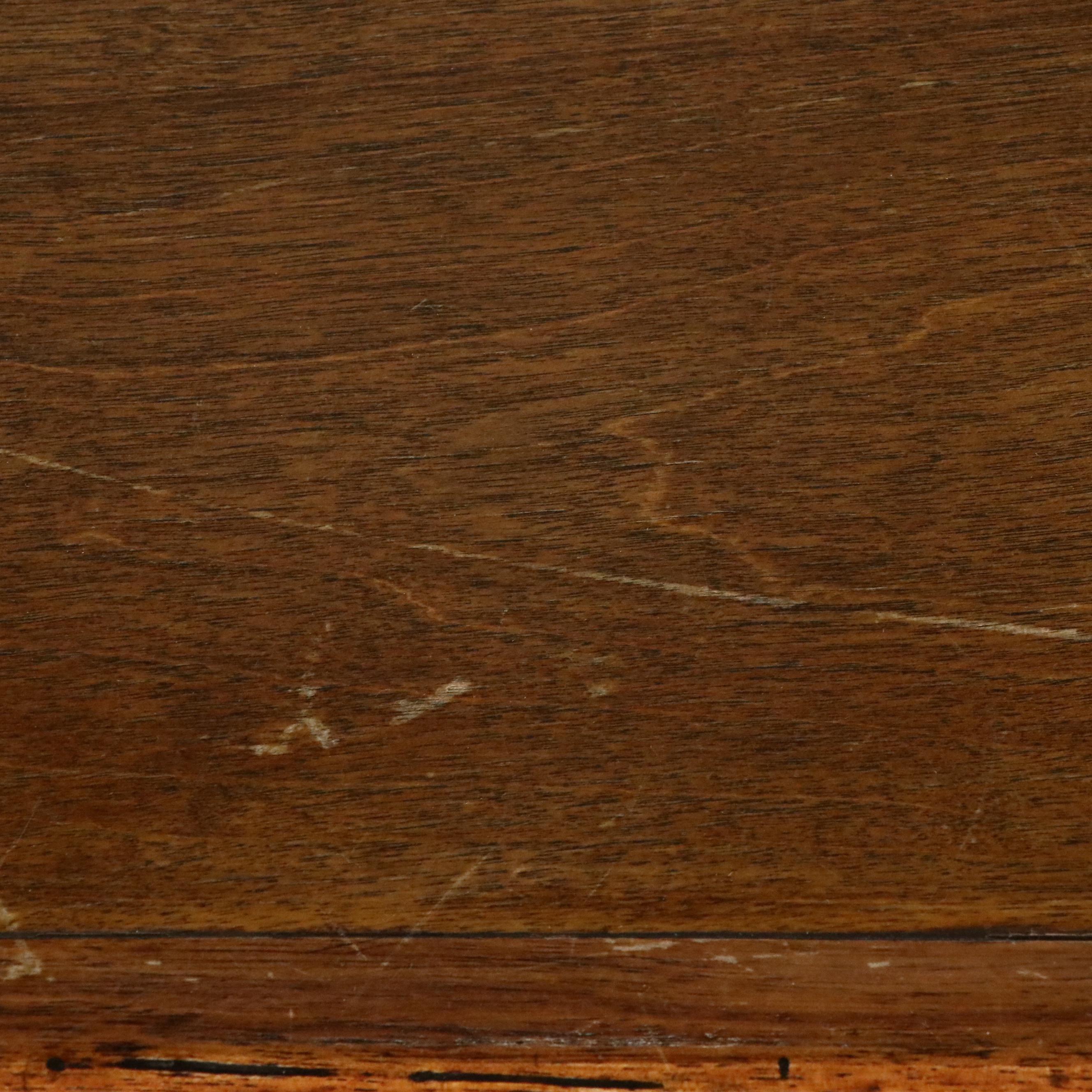 Oak and Cast Iron Side Table, Adapted