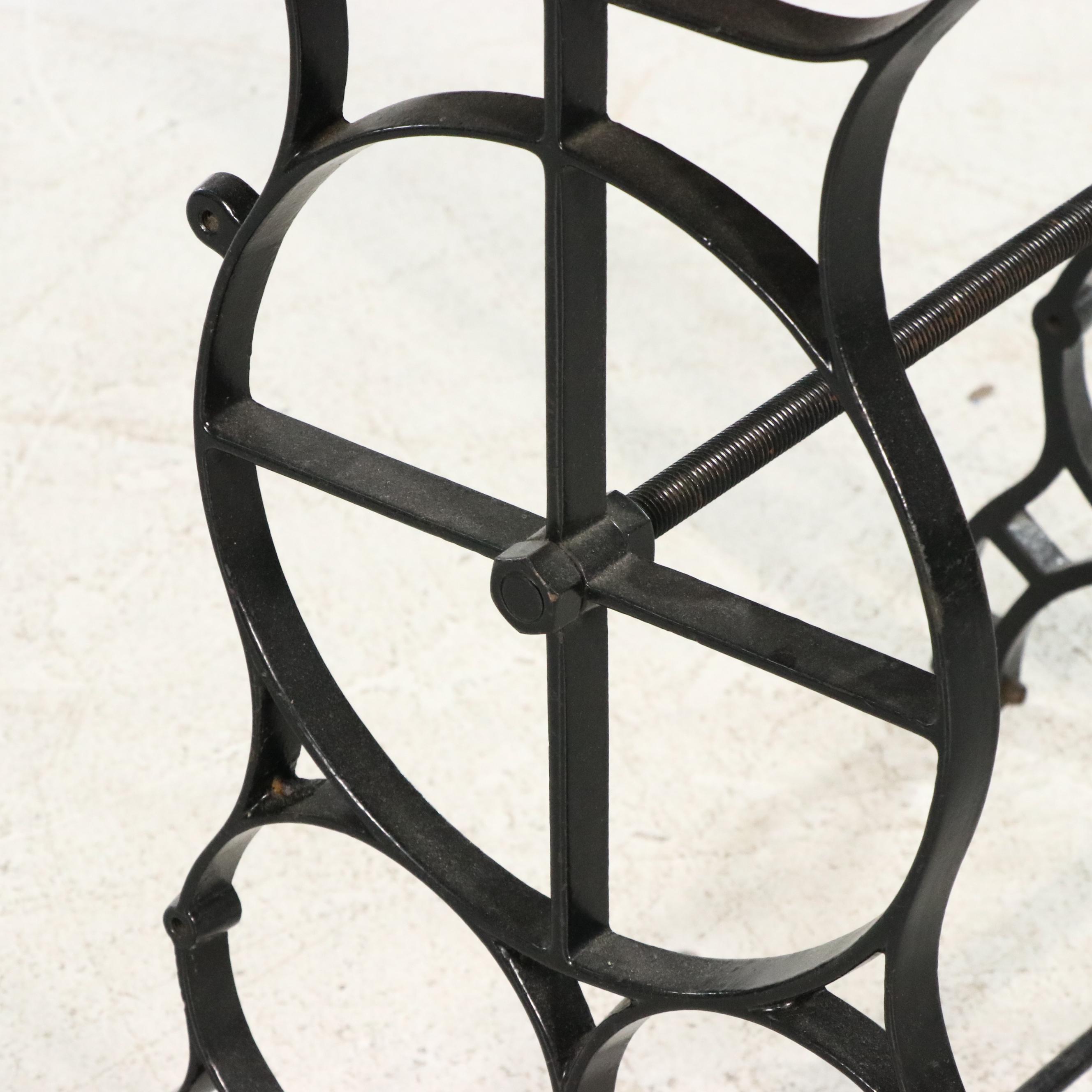 Oak and Cast Iron Side Table, Adapted